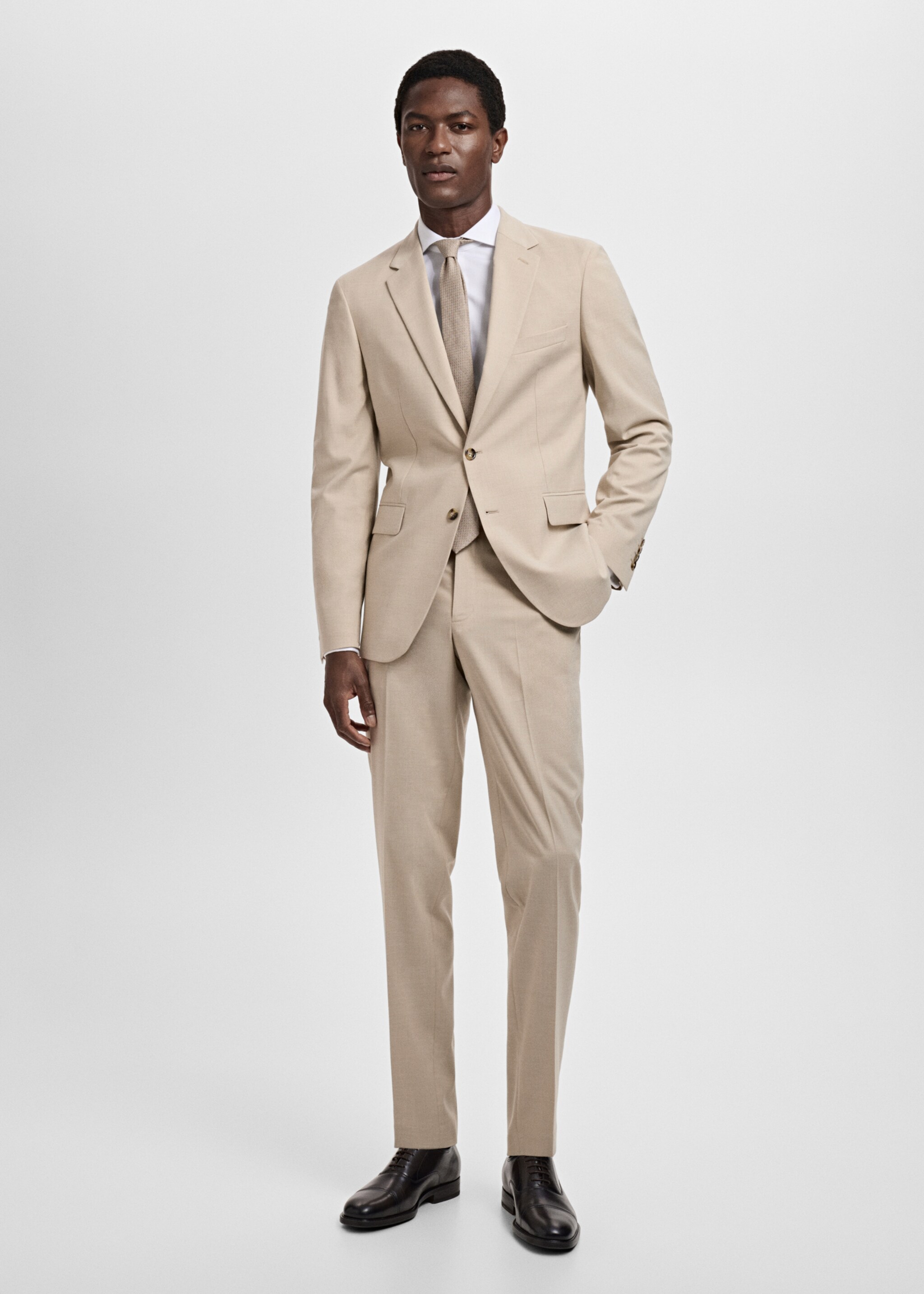 Milan slim-fit suit jacket - General plane