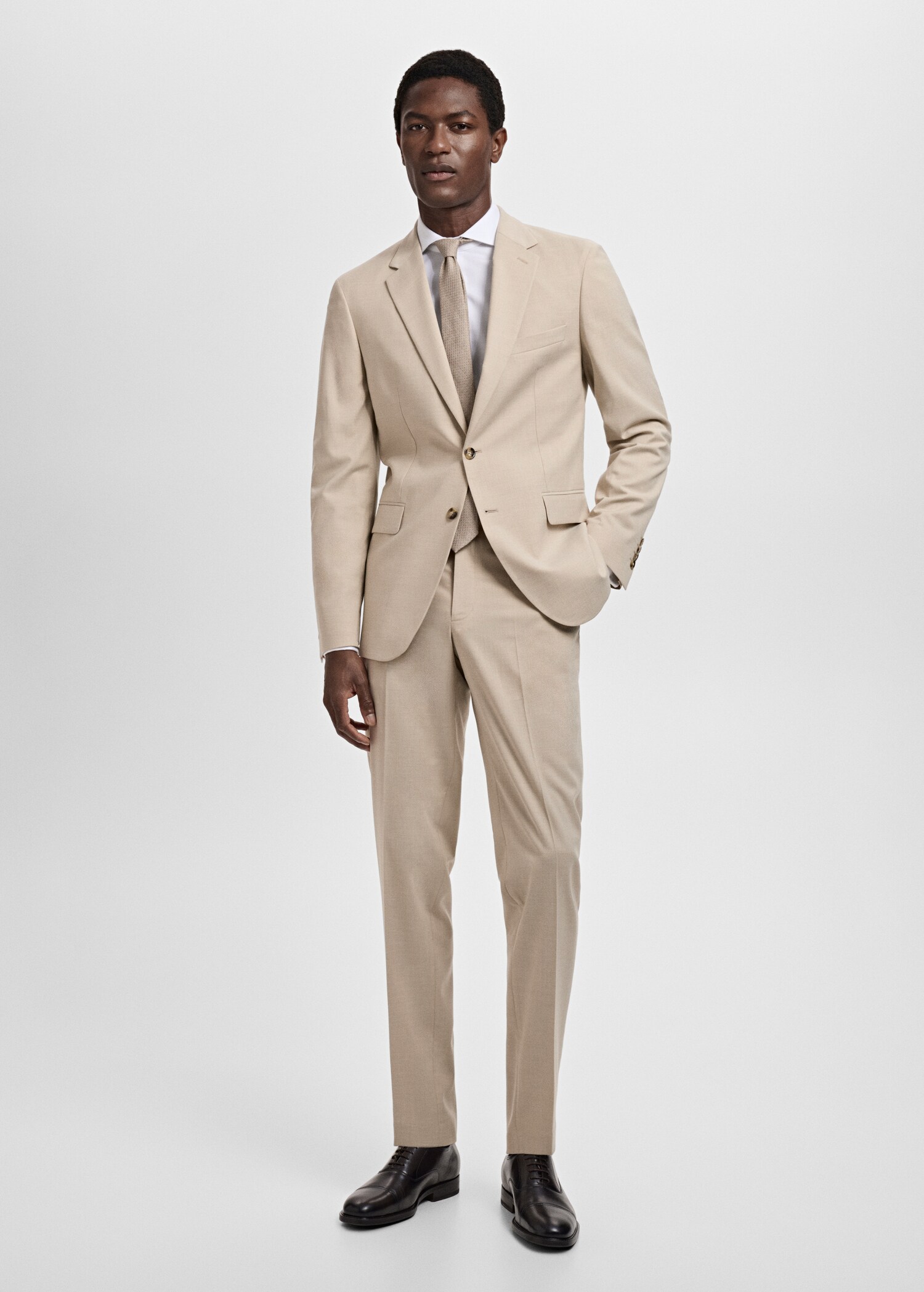 Milan slim-fit suit jacket - General plane