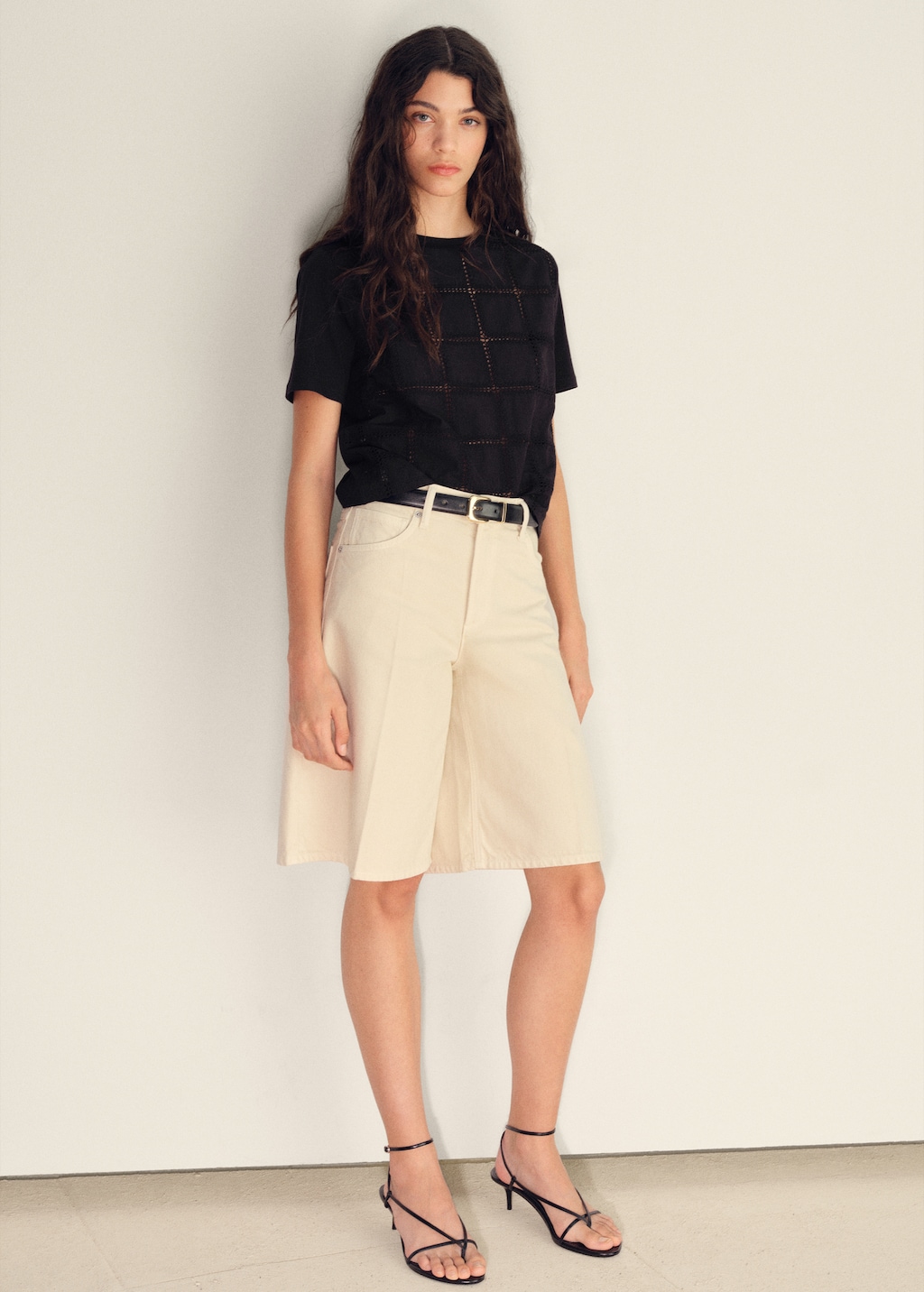 Embroidered detail T-shirt