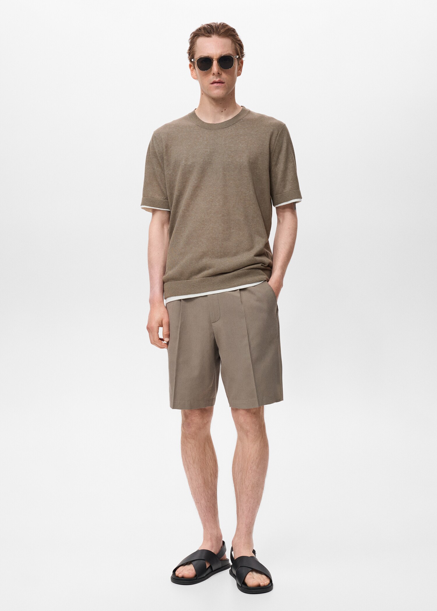 Camiseta combinada algodón - Plano general
