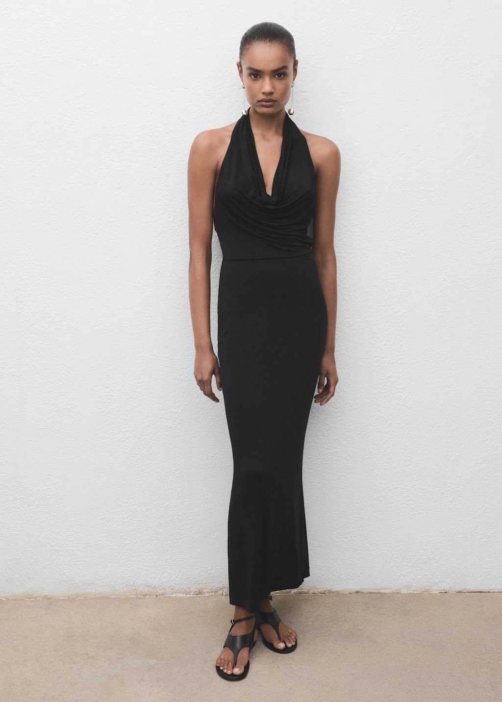 Price History of Draped open-back dress from Mango 7359_2916