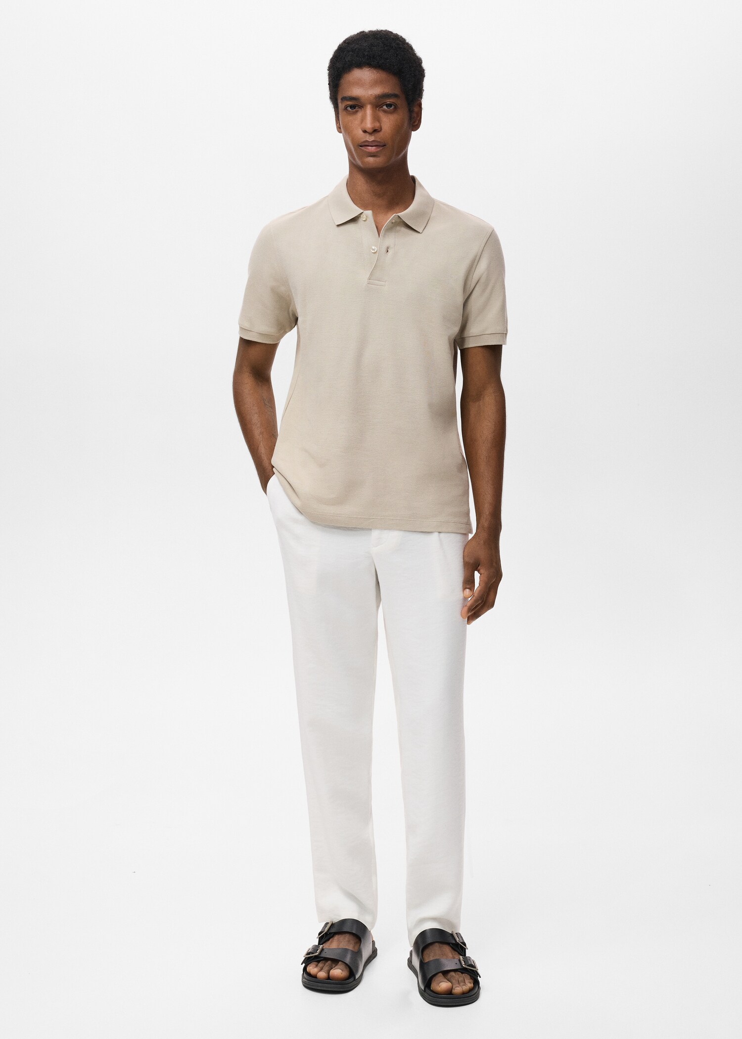 Regular-Fit-Poloshirt aus Baumwoll-Piqué - Allgemeine Ansicht