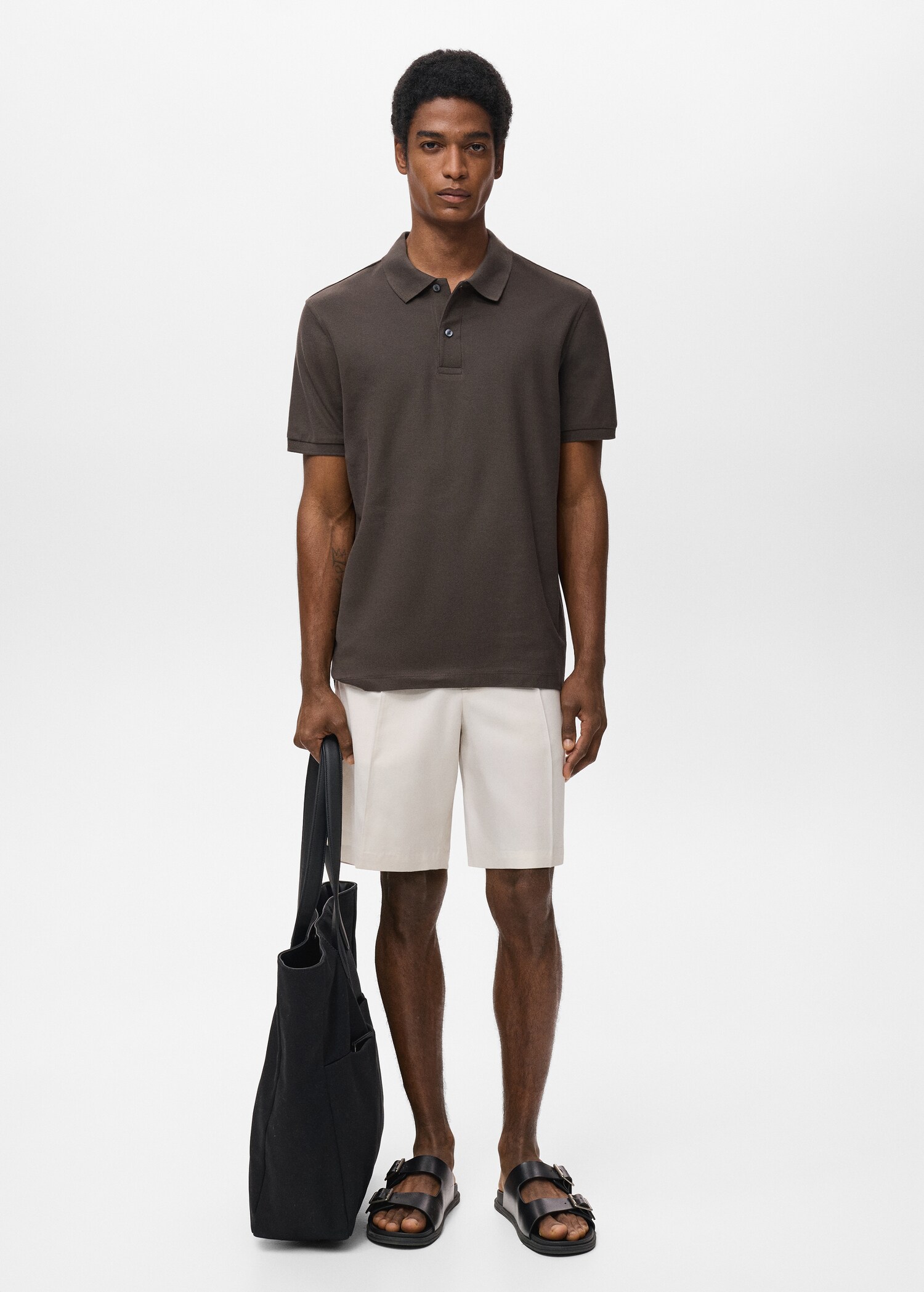 Regular-Fit-Poloshirt aus Baumwoll-Piqué - Allgemeine Ansicht