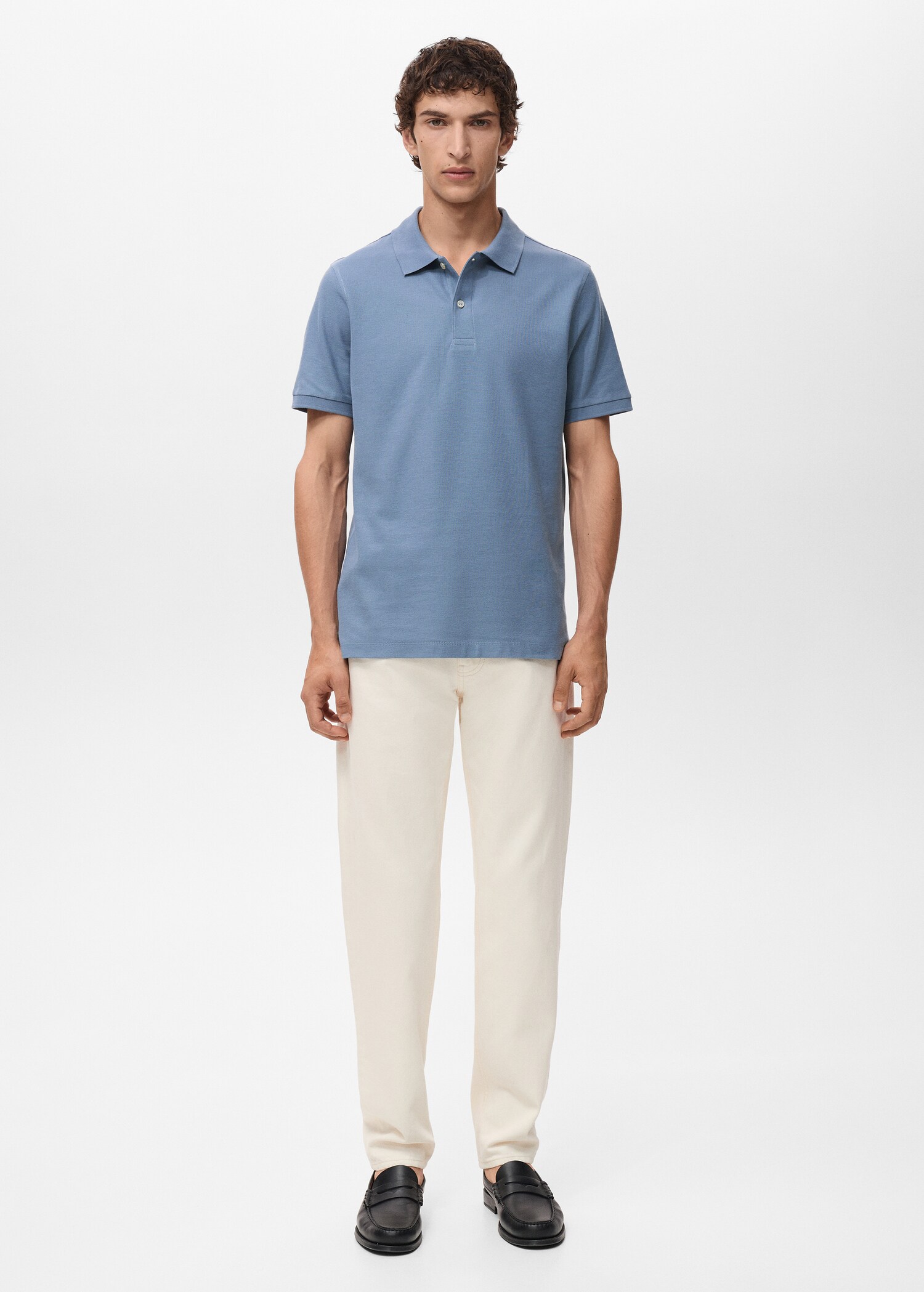 Regular-Fit-Poloshirt aus Baumwoll-Piqué - Allgemeine Ansicht
