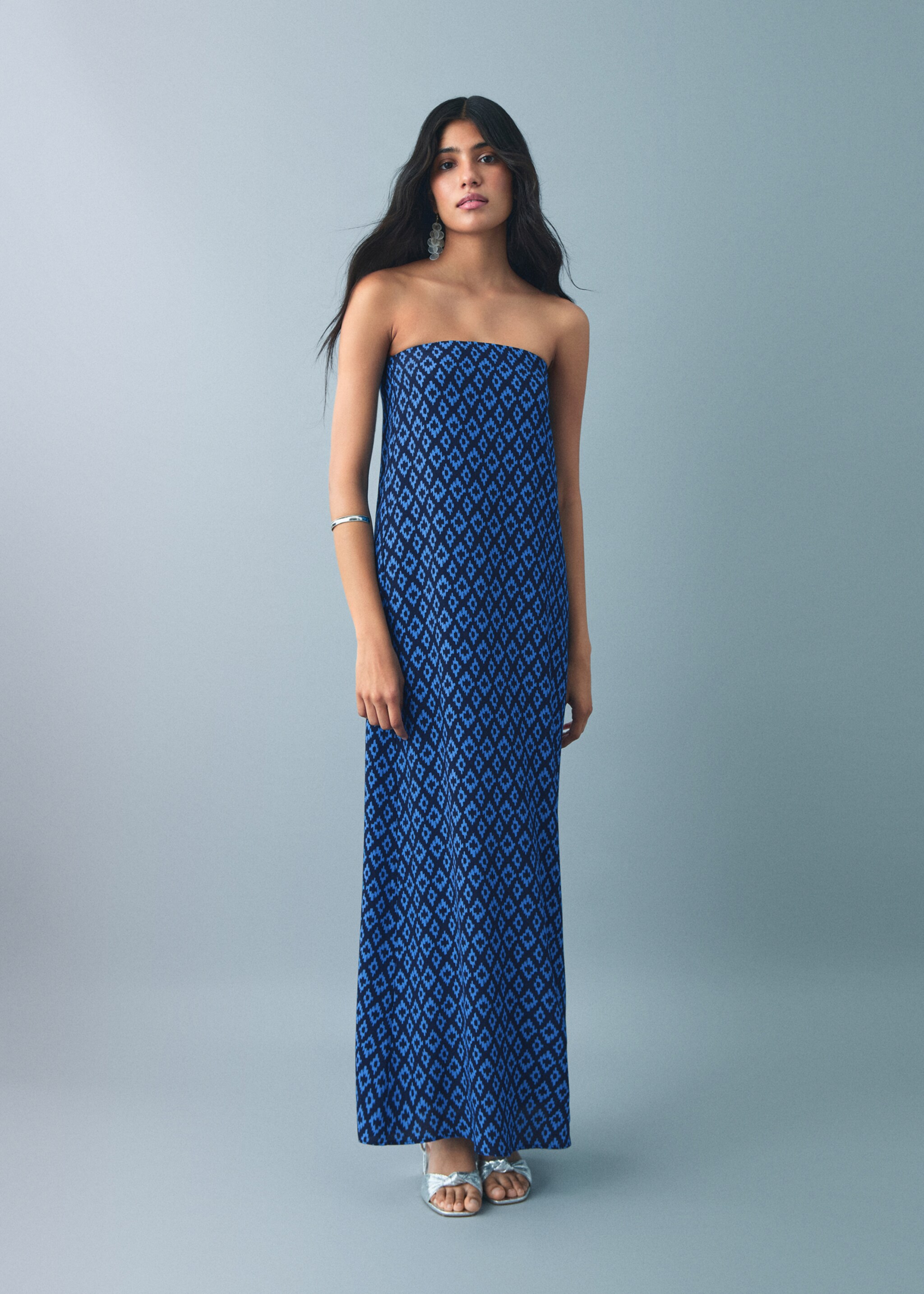 Flowy printed dress - General plane