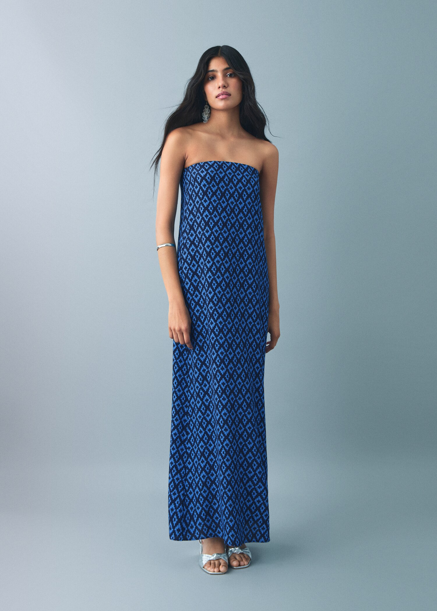 Flowy printed dress - General plane