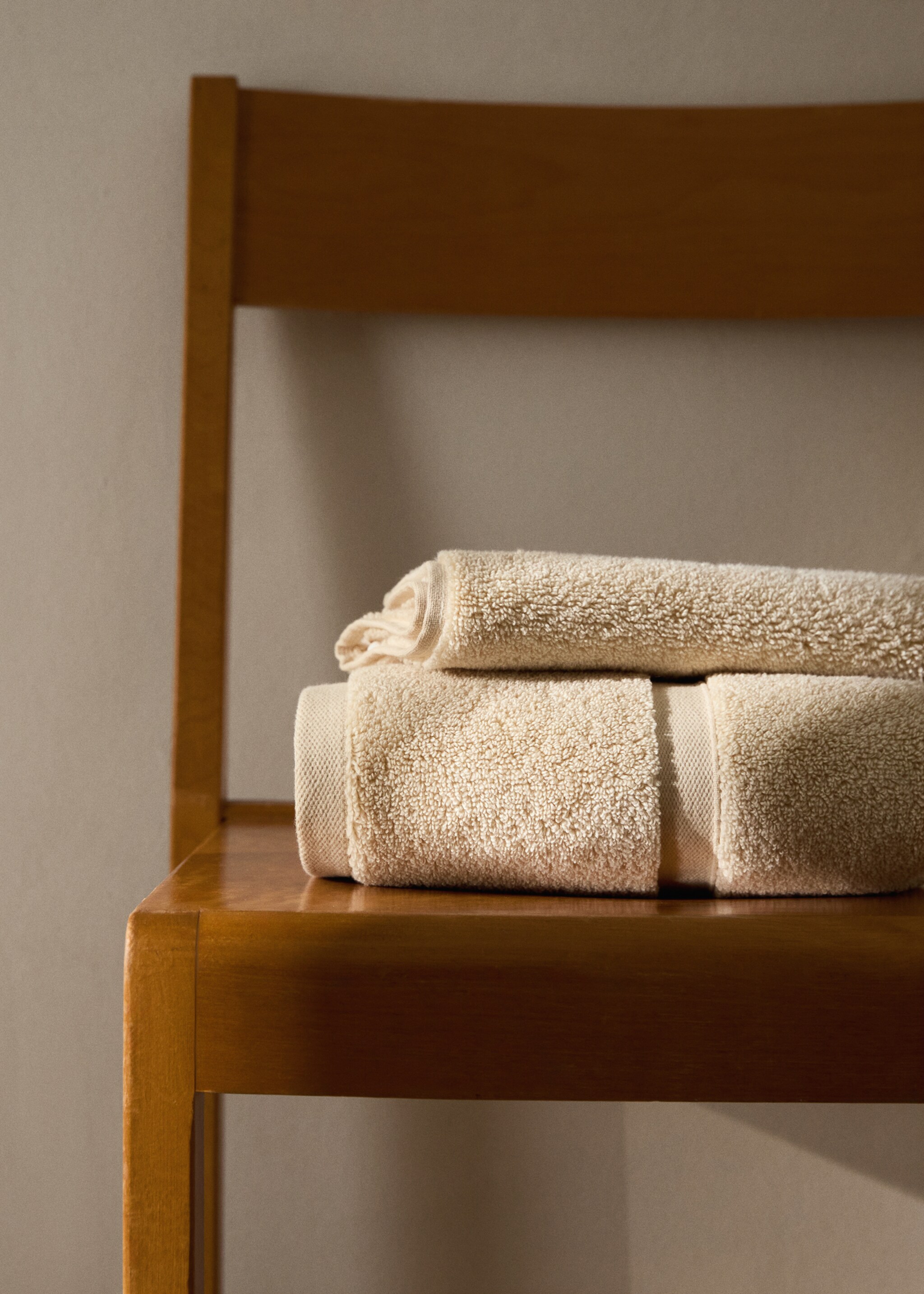 Extra-soft bathroom towel - General plane, Beige. Ref: 17051558-00.