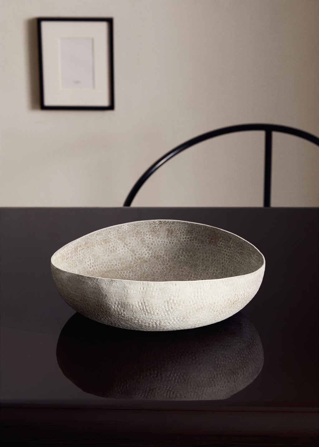 textured metal decorative bowl