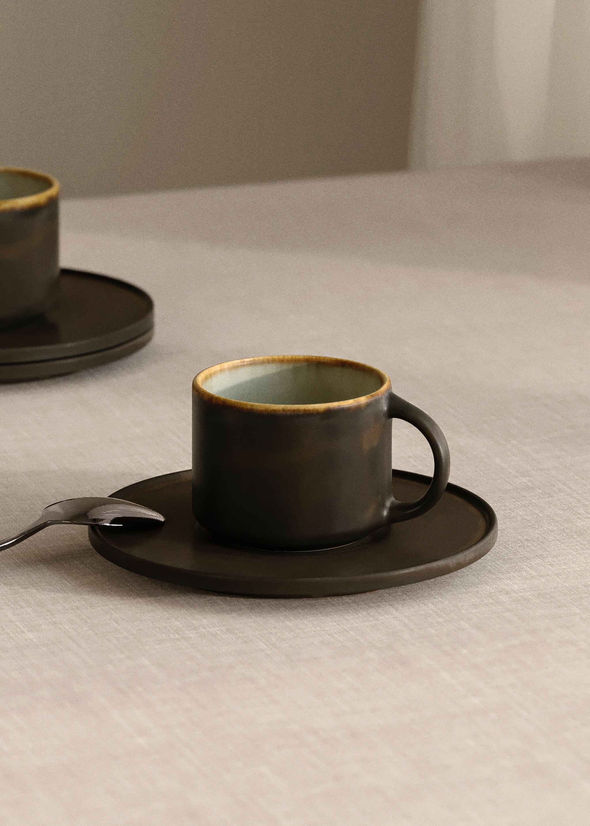 Matte stoneware espresso cup - General plane, Coffee. Ref: 17052039-00.