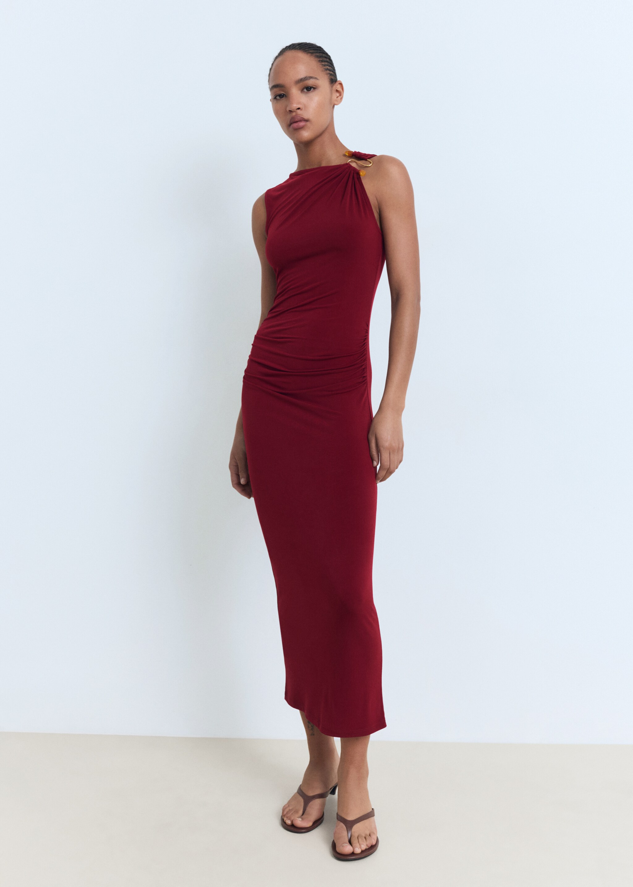 Robe midi avec détail bijou - Plan général