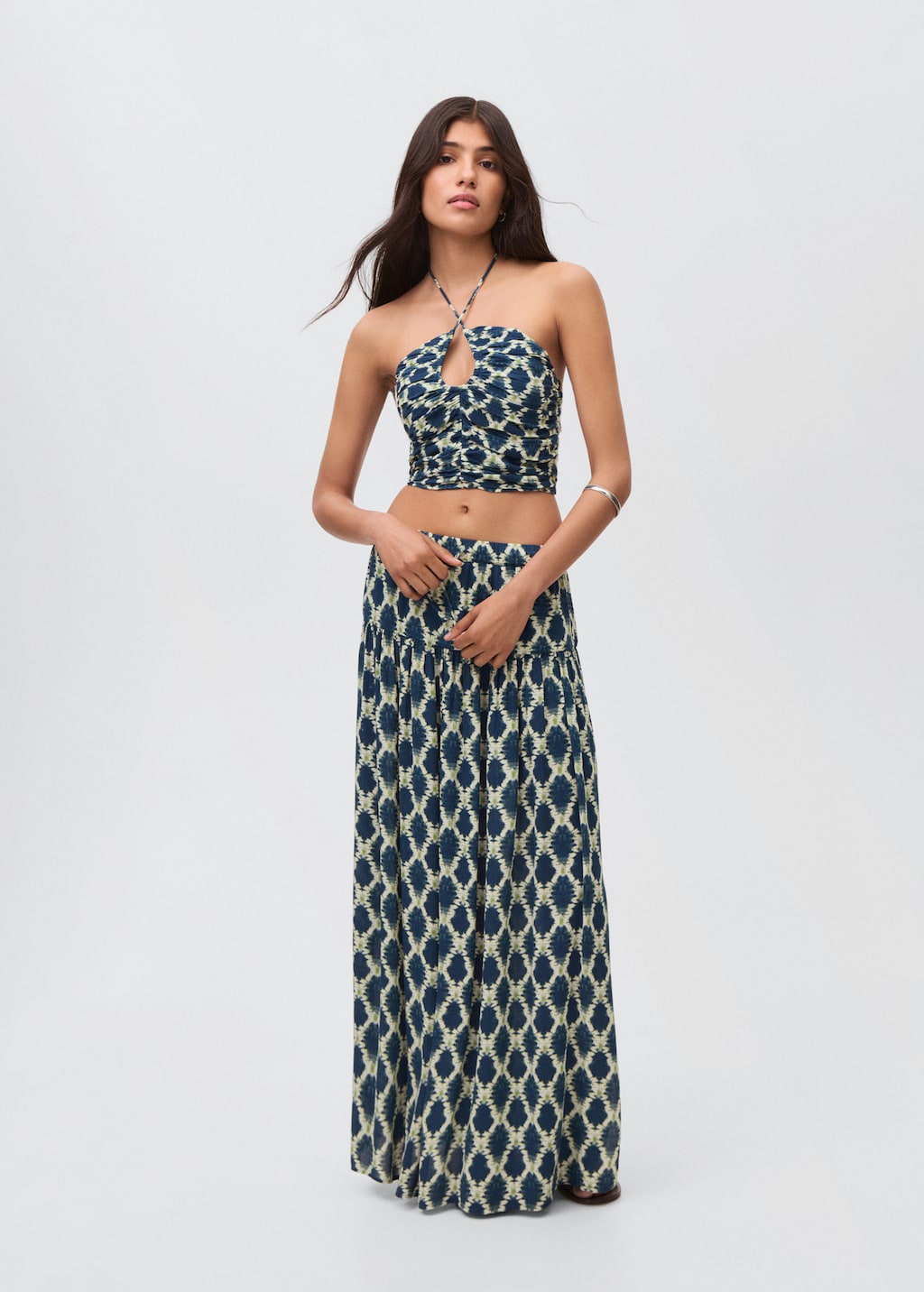 ◎mangomanyplease◎ NIVEN LONG SKIRT (2colors) Printed long skirt - Teen | MANGO USA