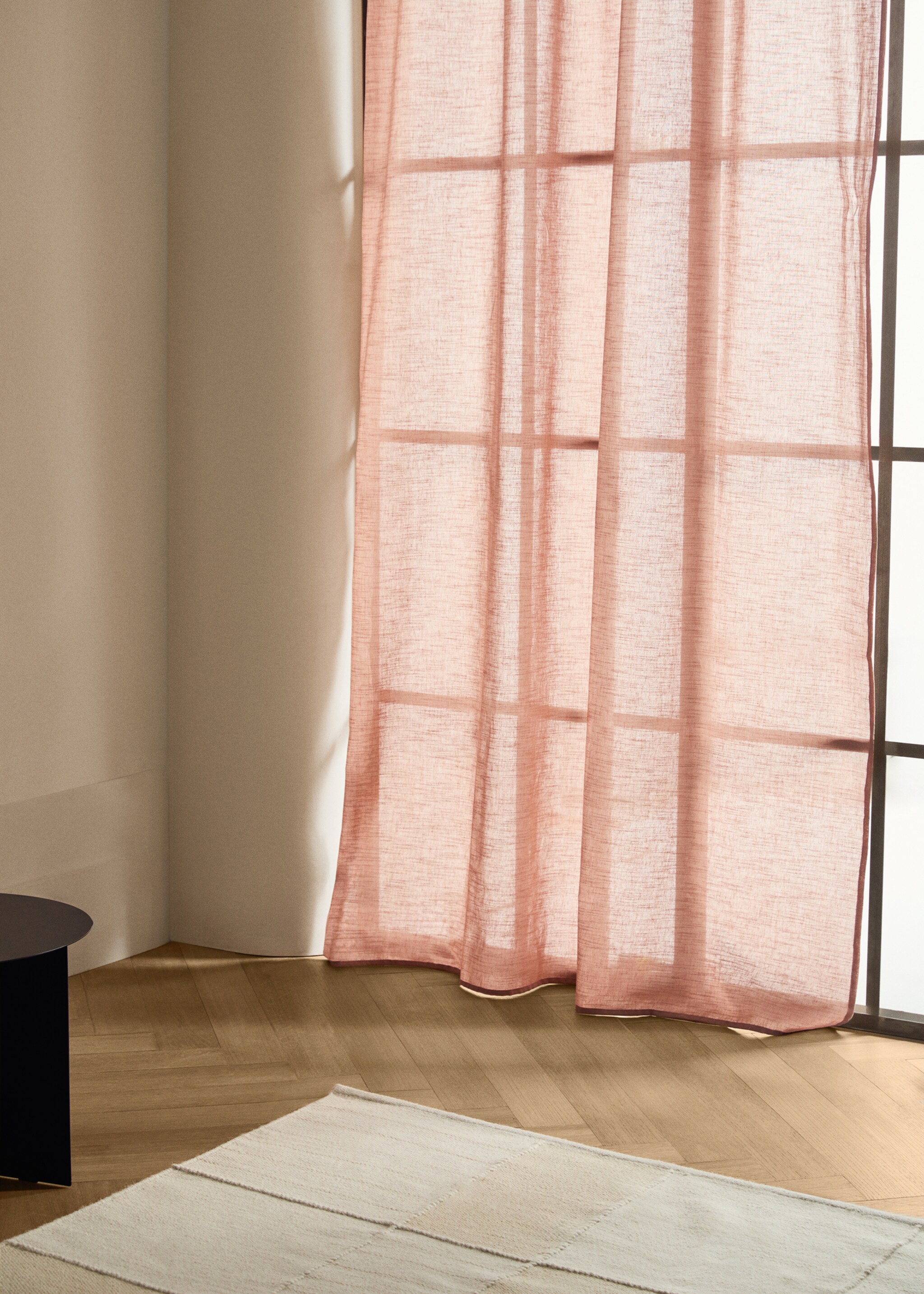 Medium-opacity cotton curtain - General plane, Medium Brown. Ref: 17053316-00.