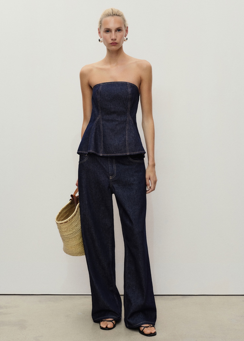 Mango Straight-fit belt jeans