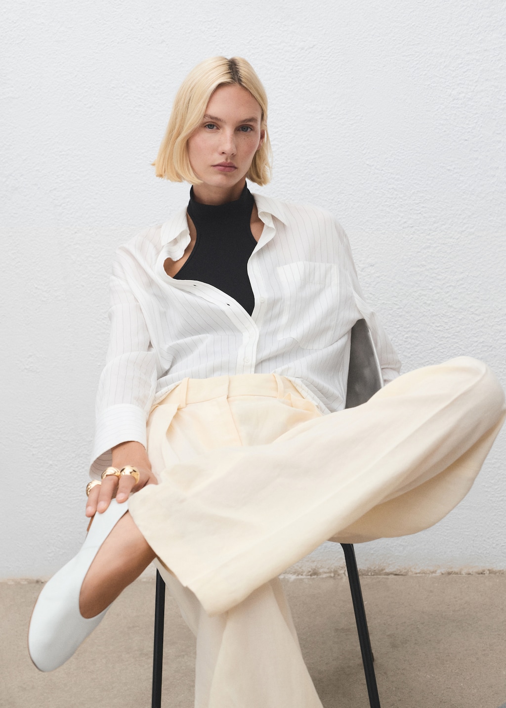 Suede leather ballet flats