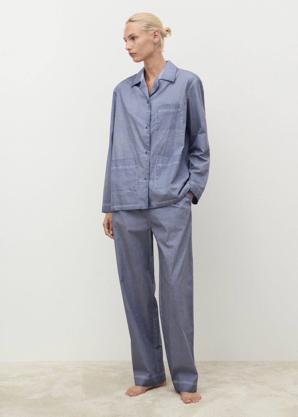 Garment-dyed cotton shirt