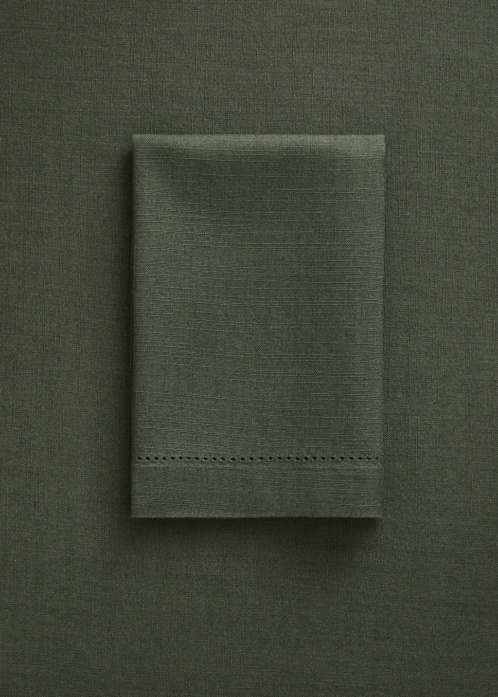 Cotton napkin with hemstitch