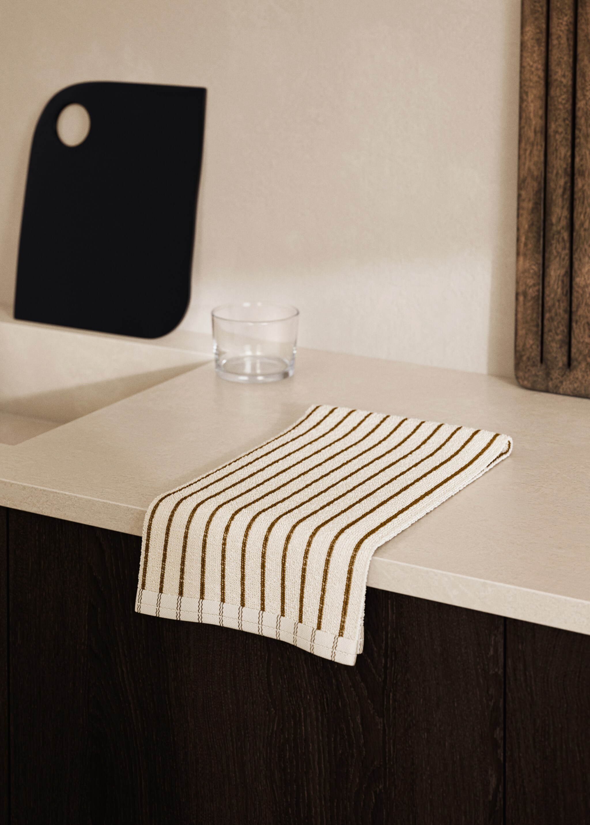 Multi-striped terry kitchen towel - General plane