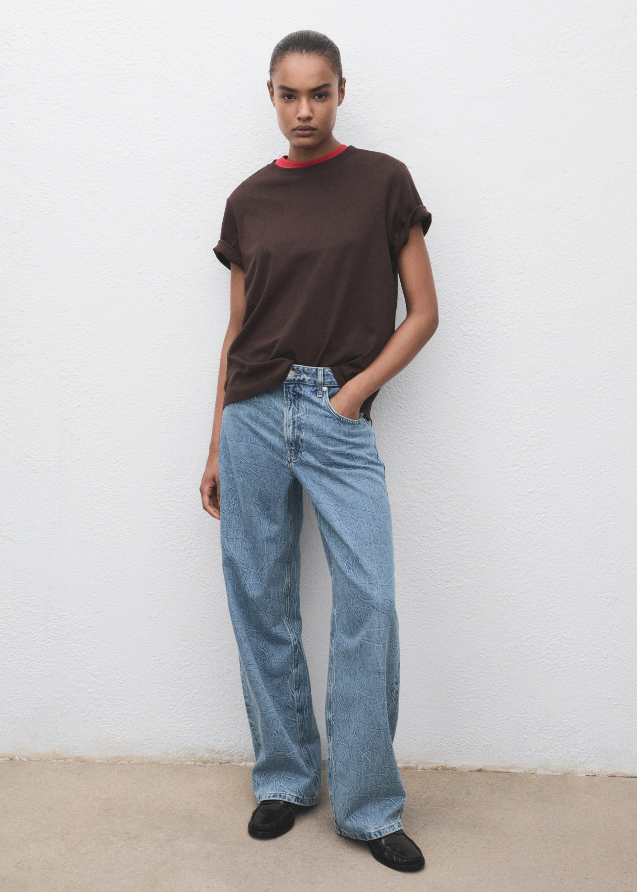 Mid-rise straight jeans - General plane