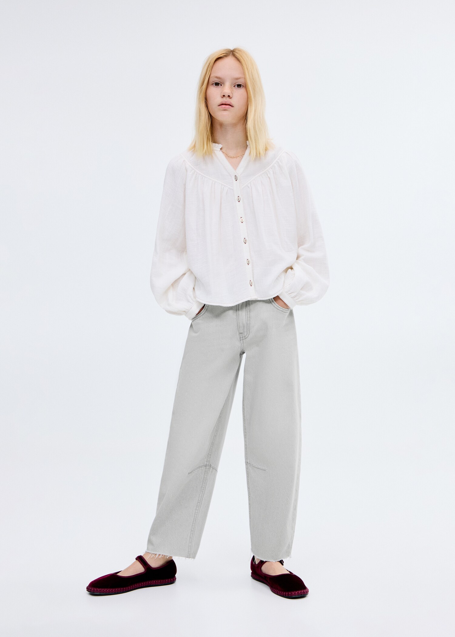 Mid-rise balloon jeans - General plane