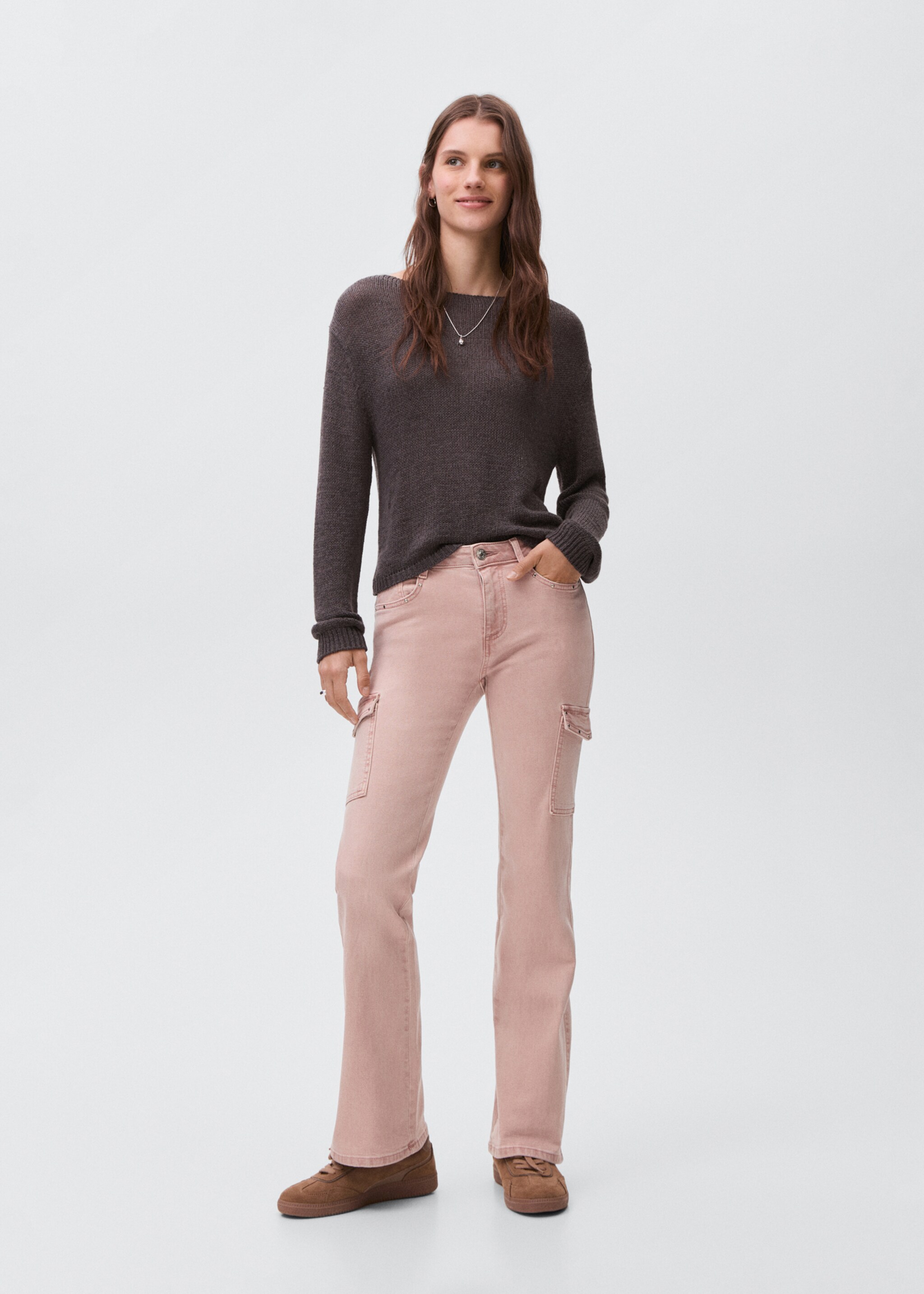 Studded skinny cargo jeans - General plane