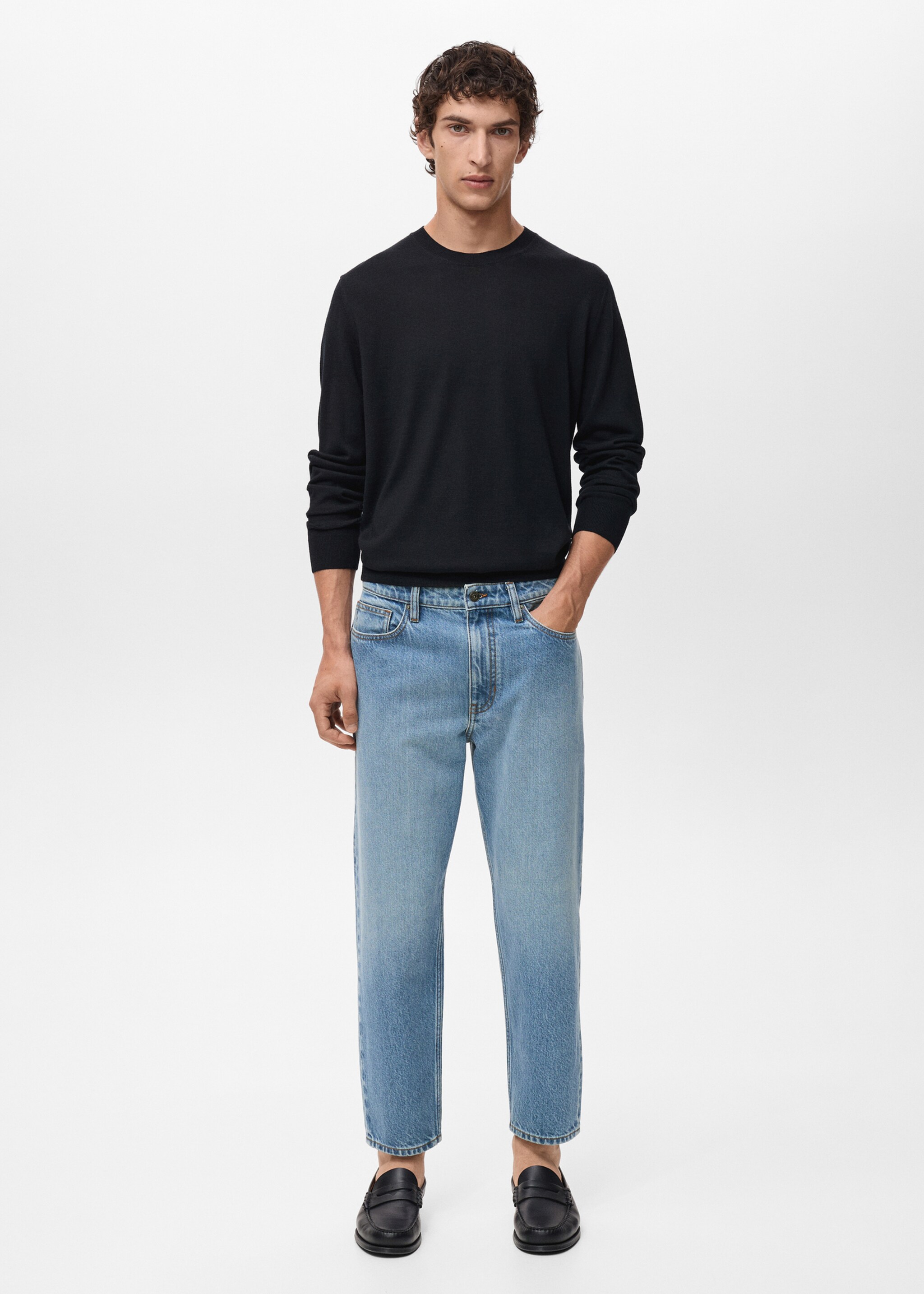 Cropped carrot-fit jeans - General plane