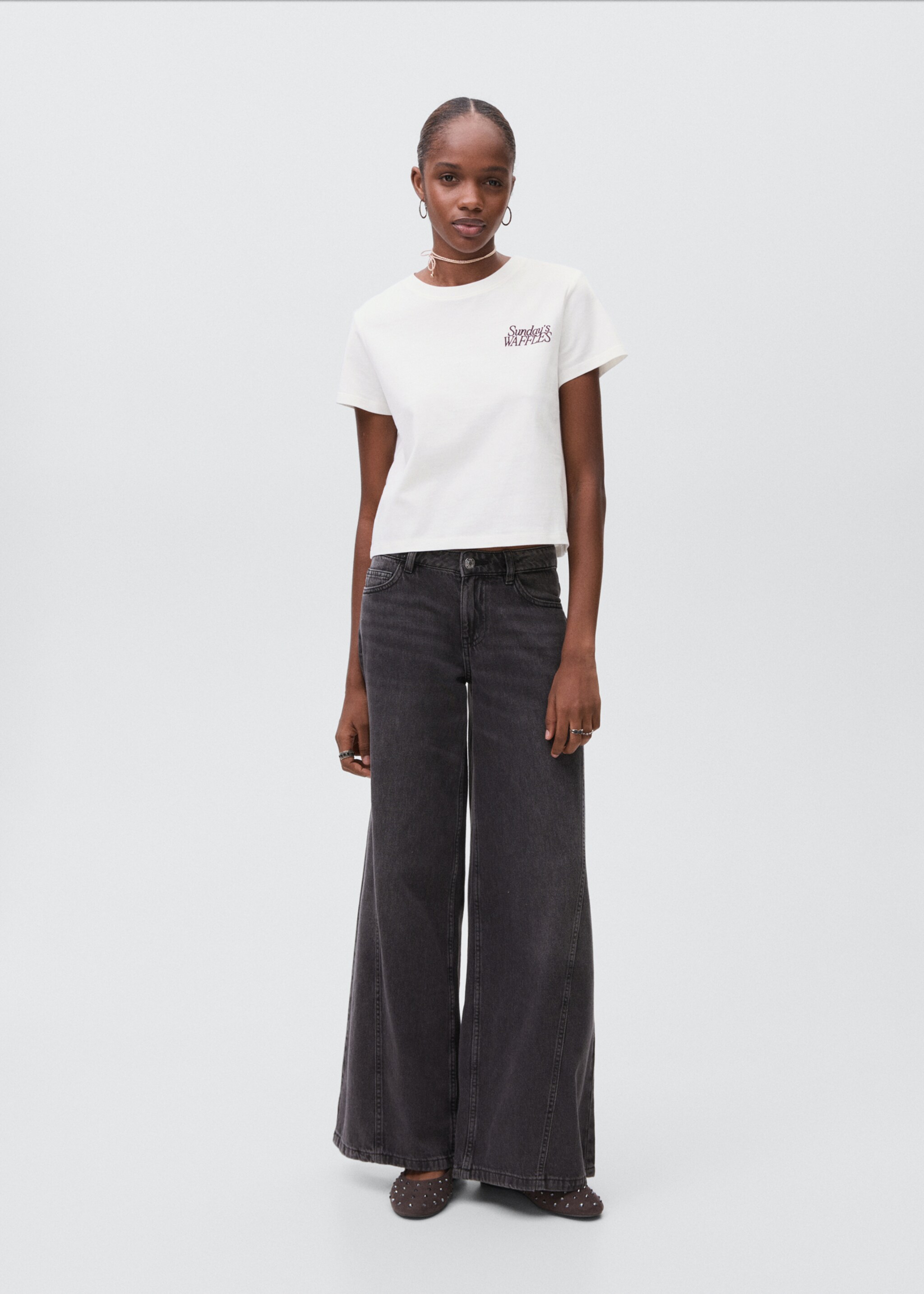 Printed cotton-blend t-shirt - General plane, Off White. Ref: 17055809-00.