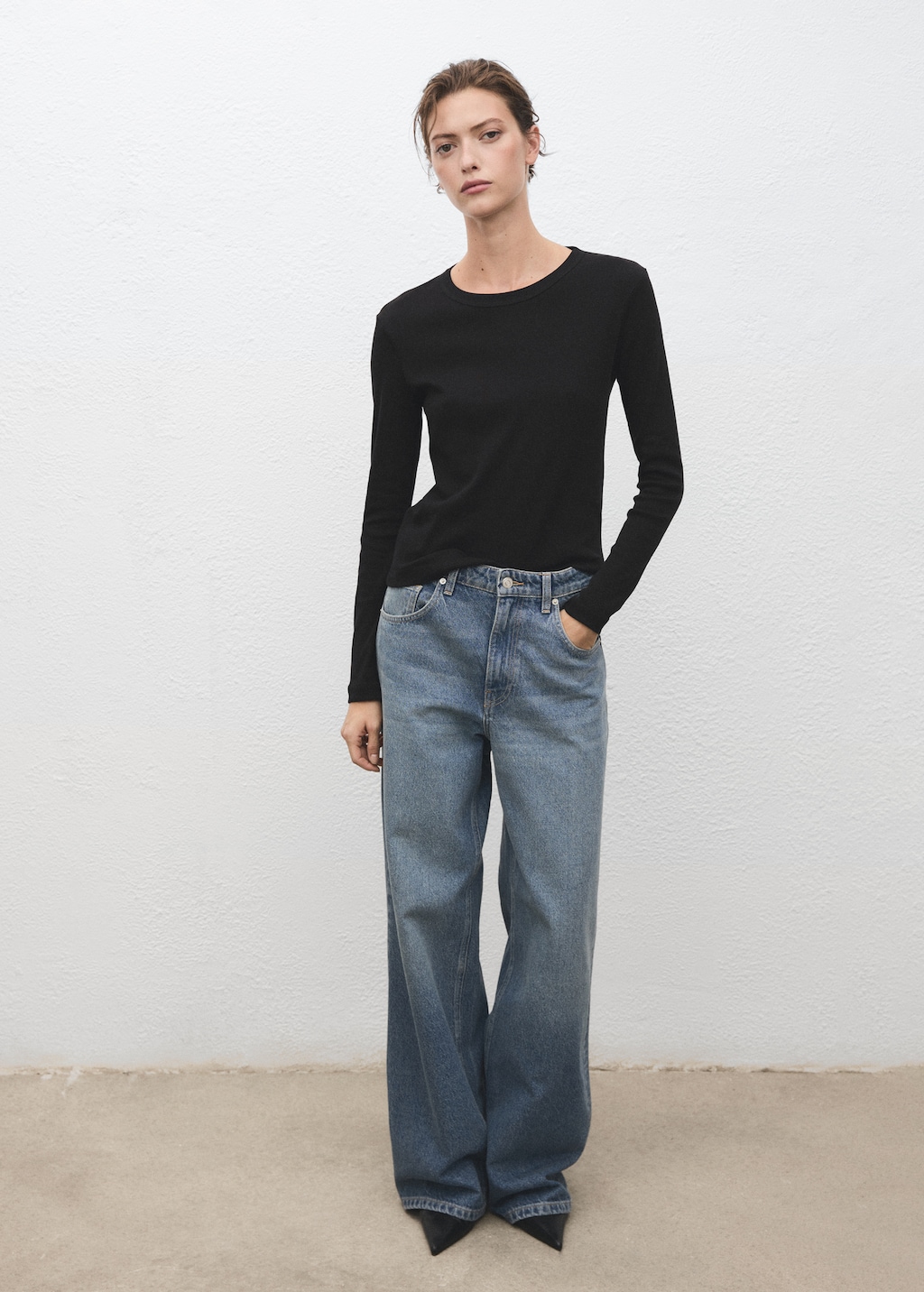 Long sleeve cotton t-shirt