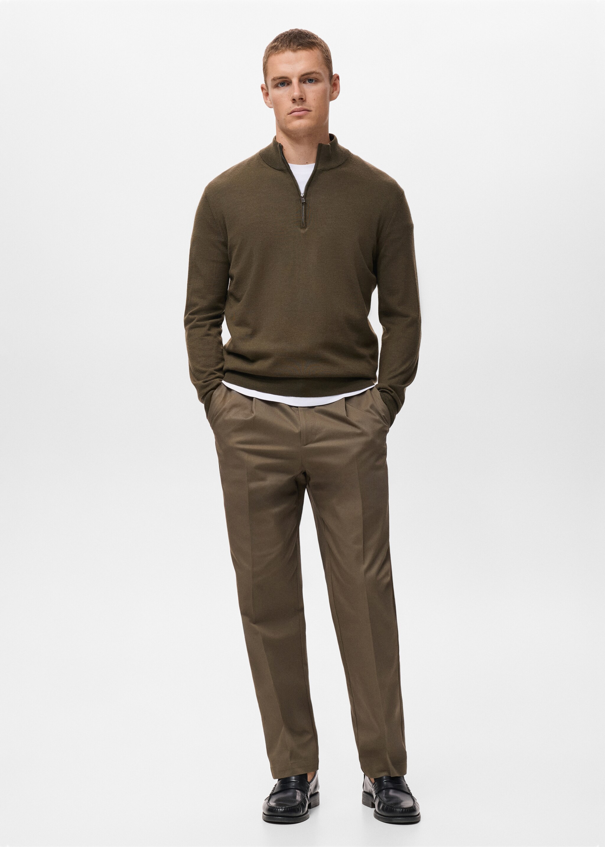 Pullover 100 % lana collo perkins - Piano generale