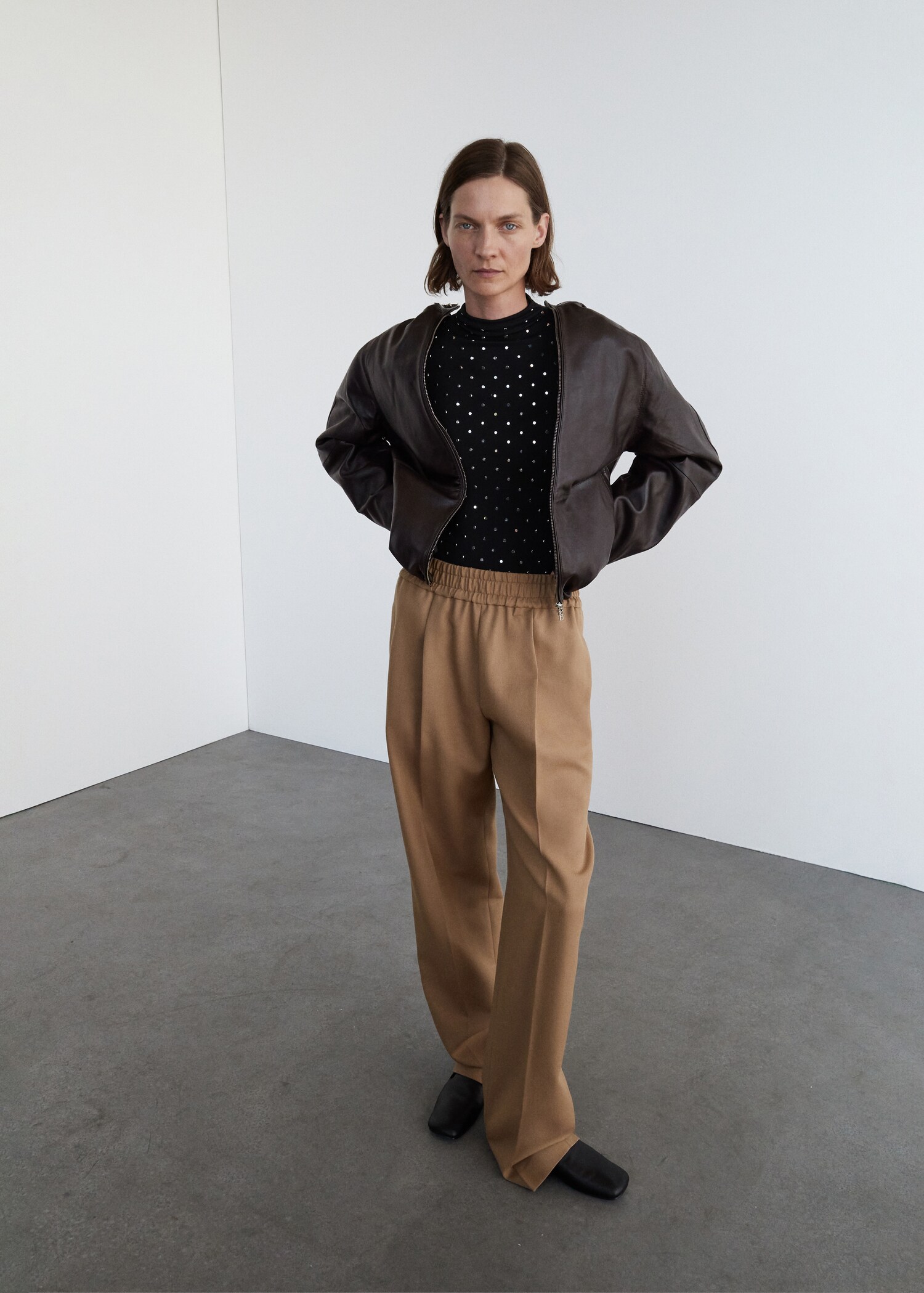 Long-sleeved crystal bodysuit - General plane