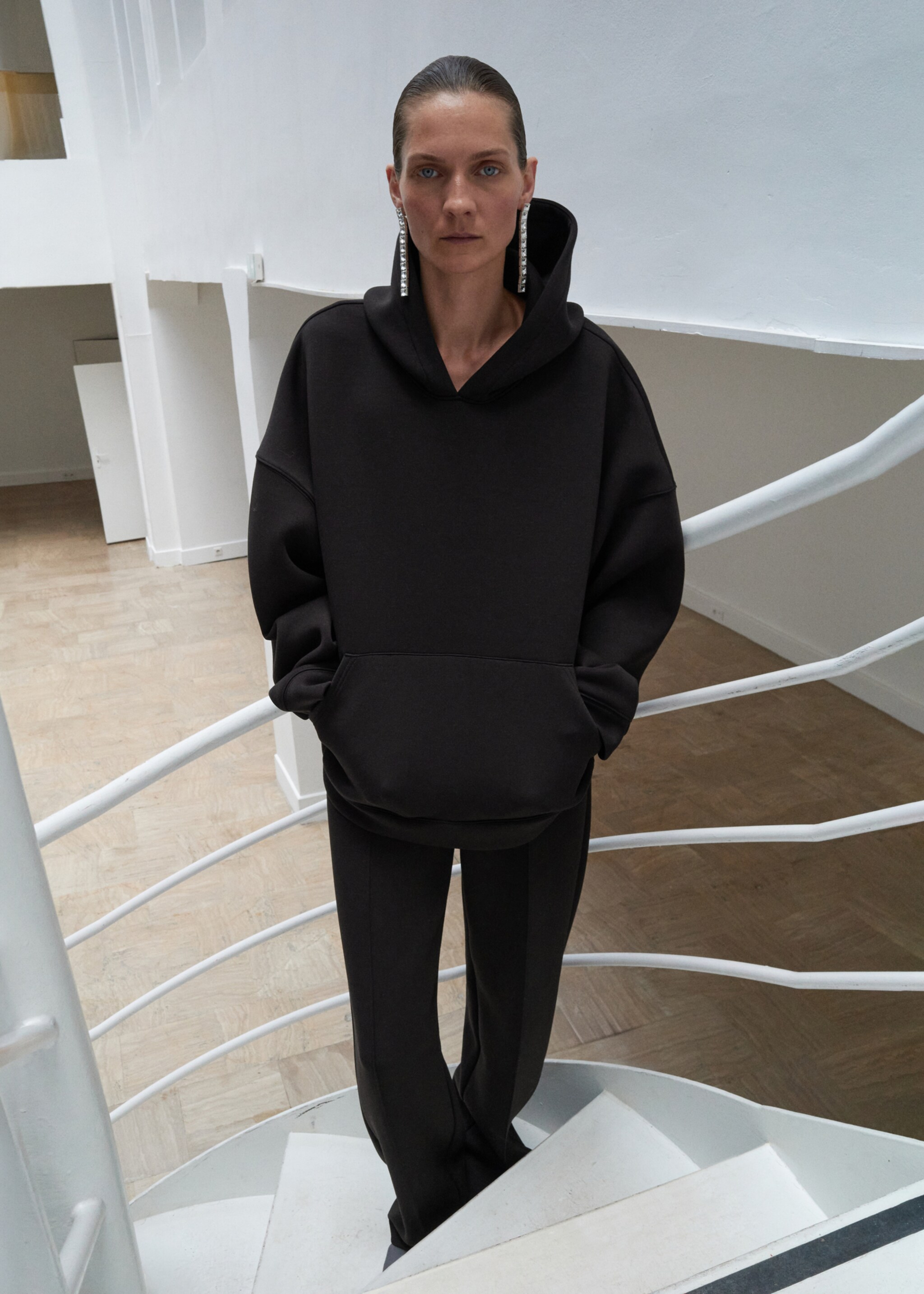 Oversized hoodie - General plane, Brown. Ref: 17056358-00.