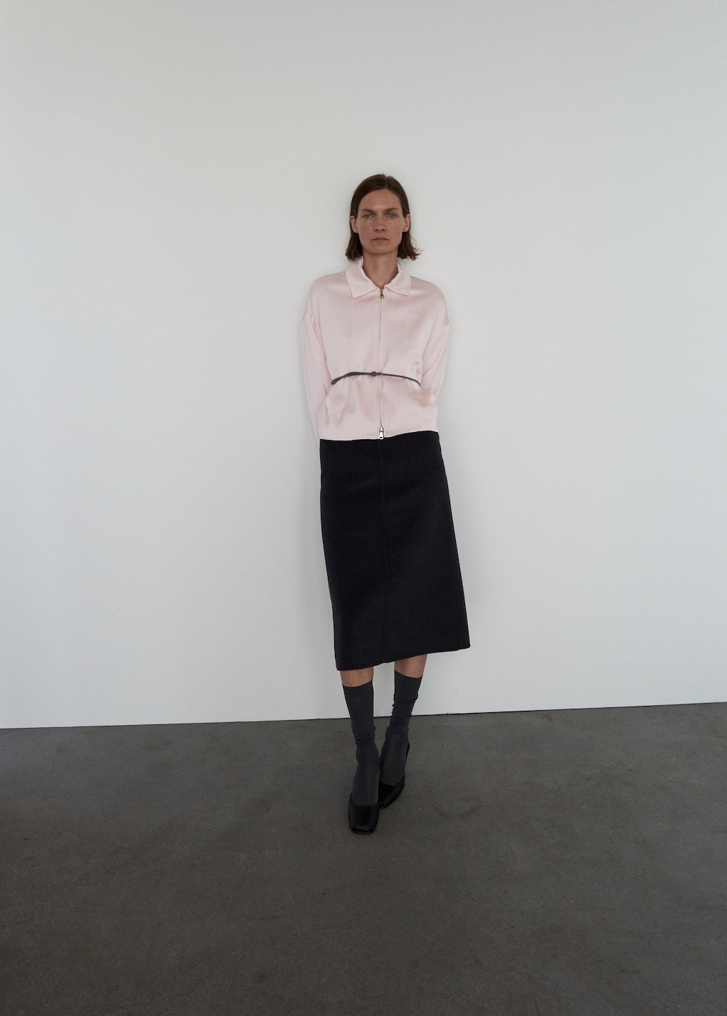 Satin jacket with zip - Women | MANGO Canada