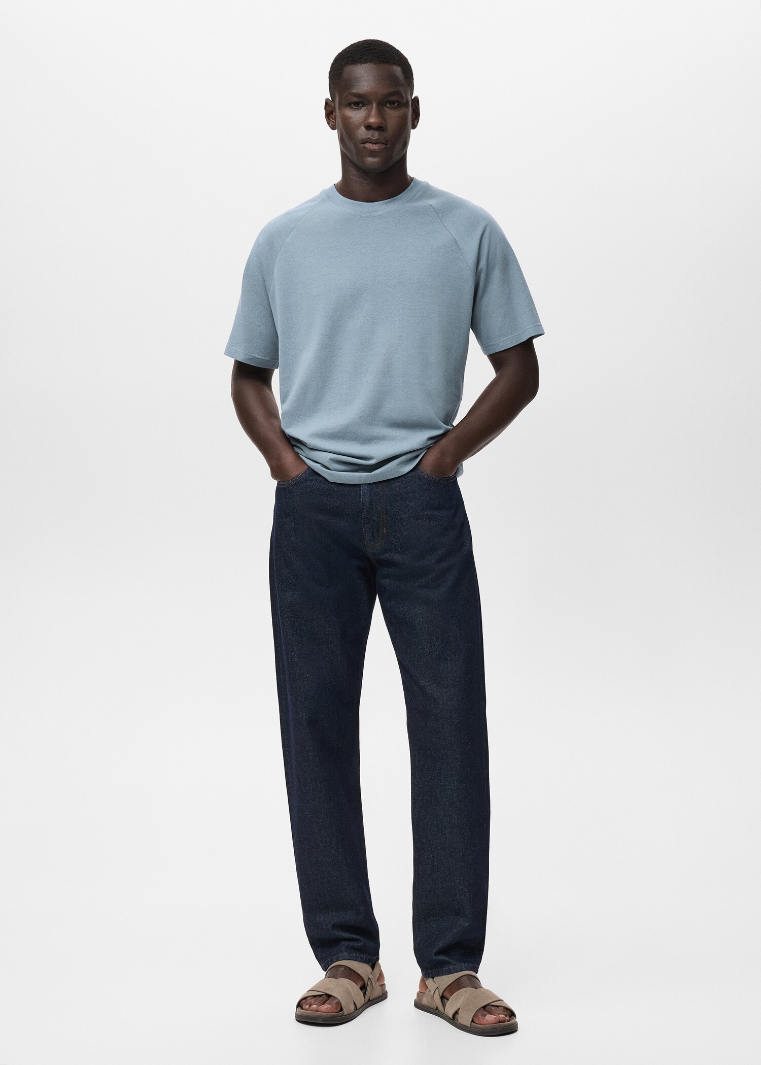 Relaxed-fit cotton-linen t-shirt - General plane