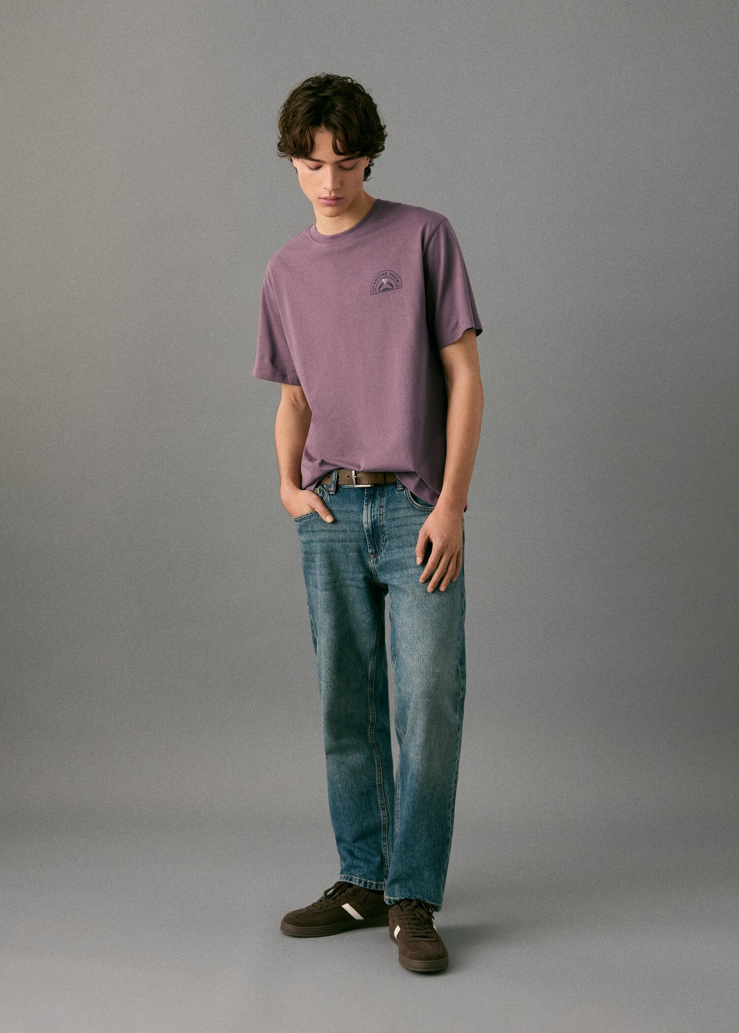 Printed cotton-blend t-shirt - General plane