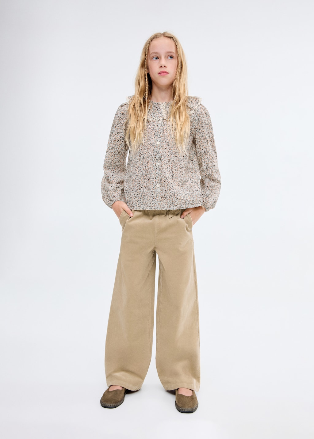 Floral cotton blouse