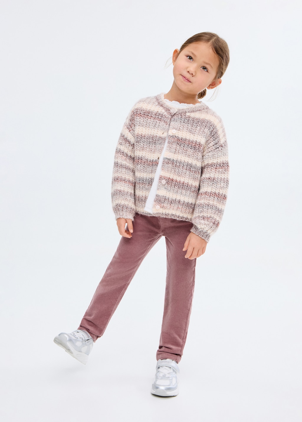 Corduroy straight pants