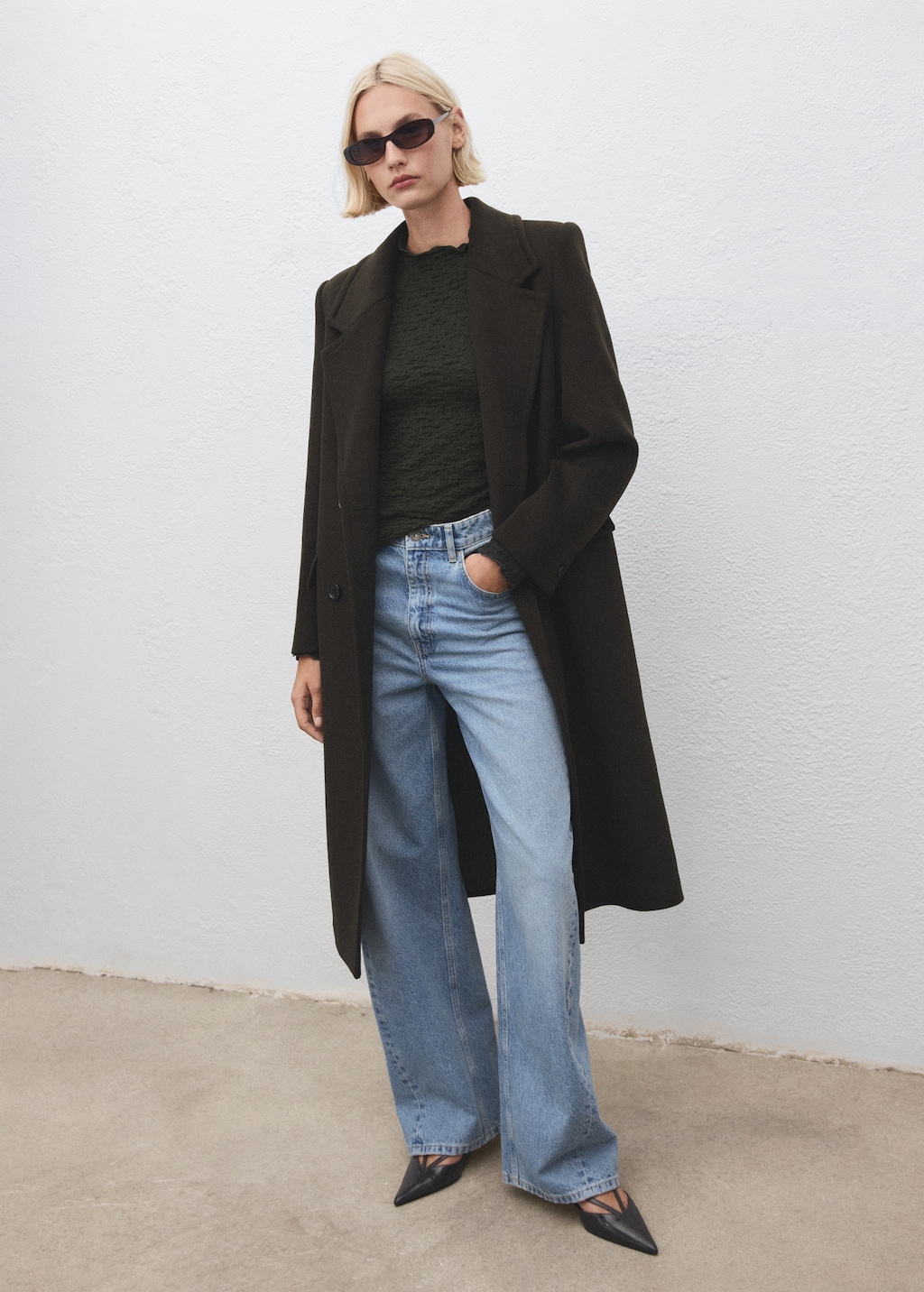 Mango Textured crepe top