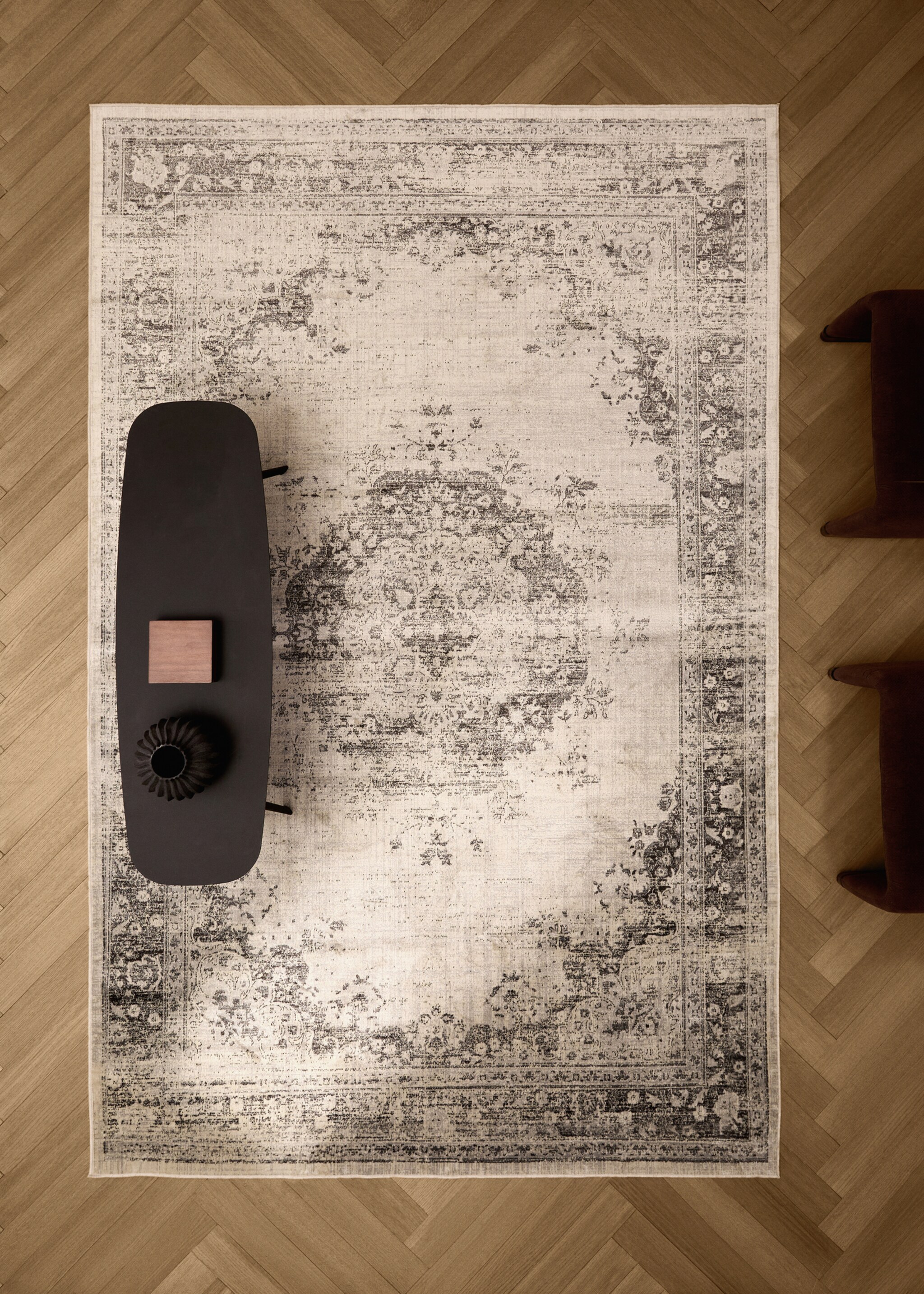 Aged effect rug - General plane, Grey. Ref: 17057815-00.
