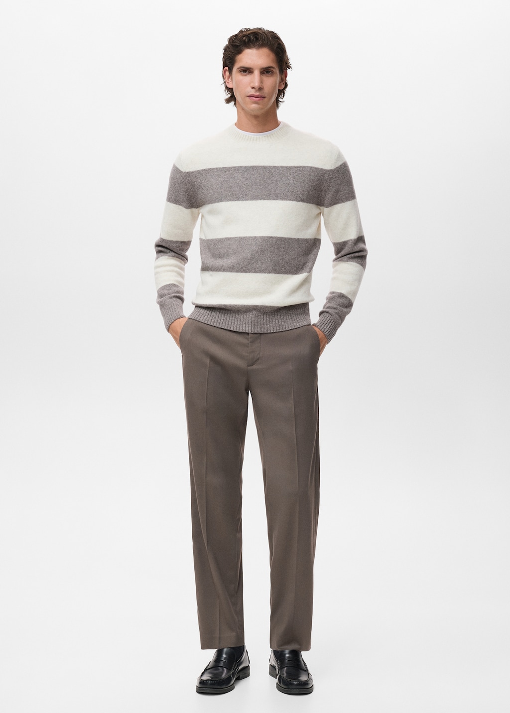 Wool-blend striped sweater