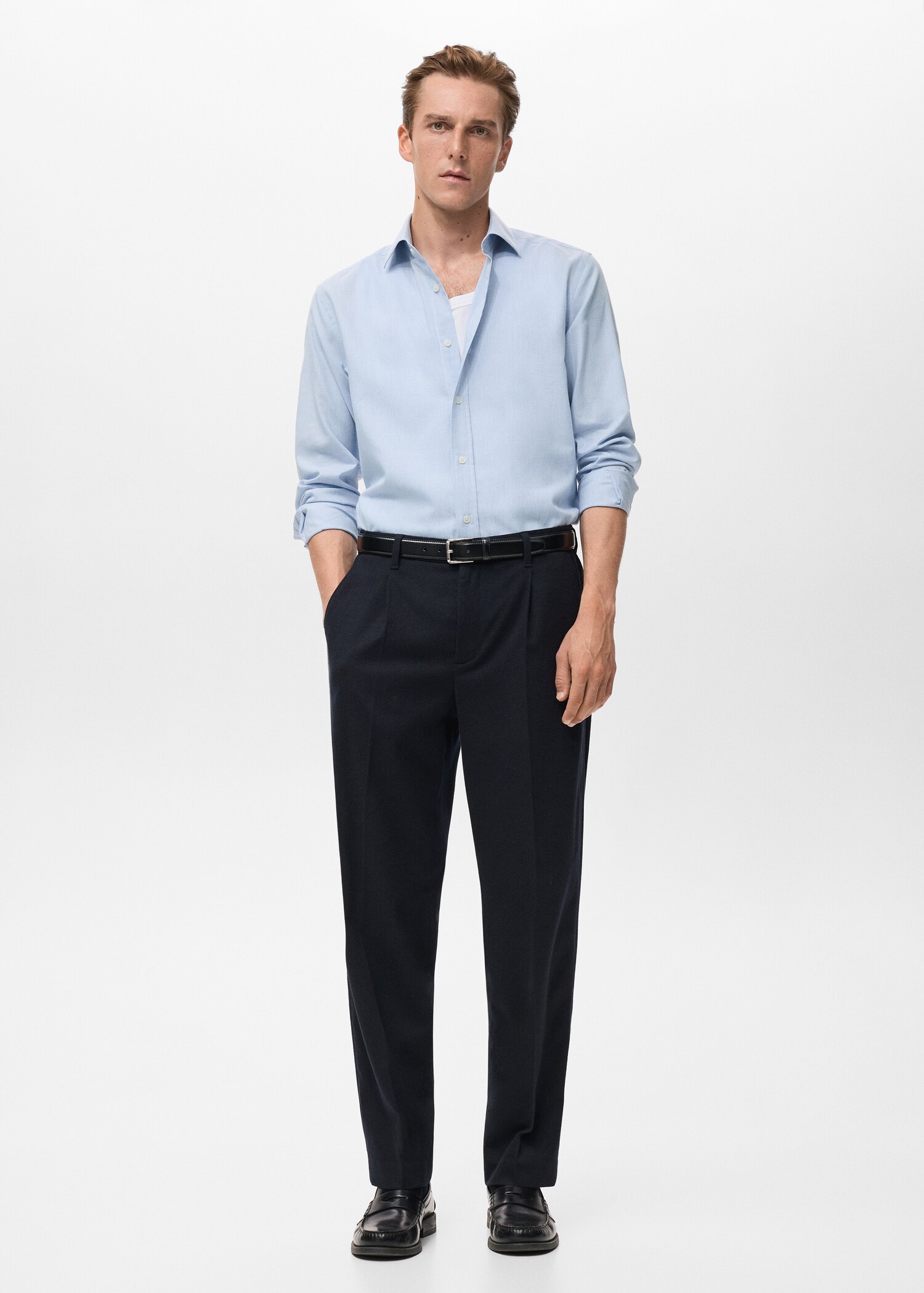 Regular-fit 100% cotton shirt - General plane