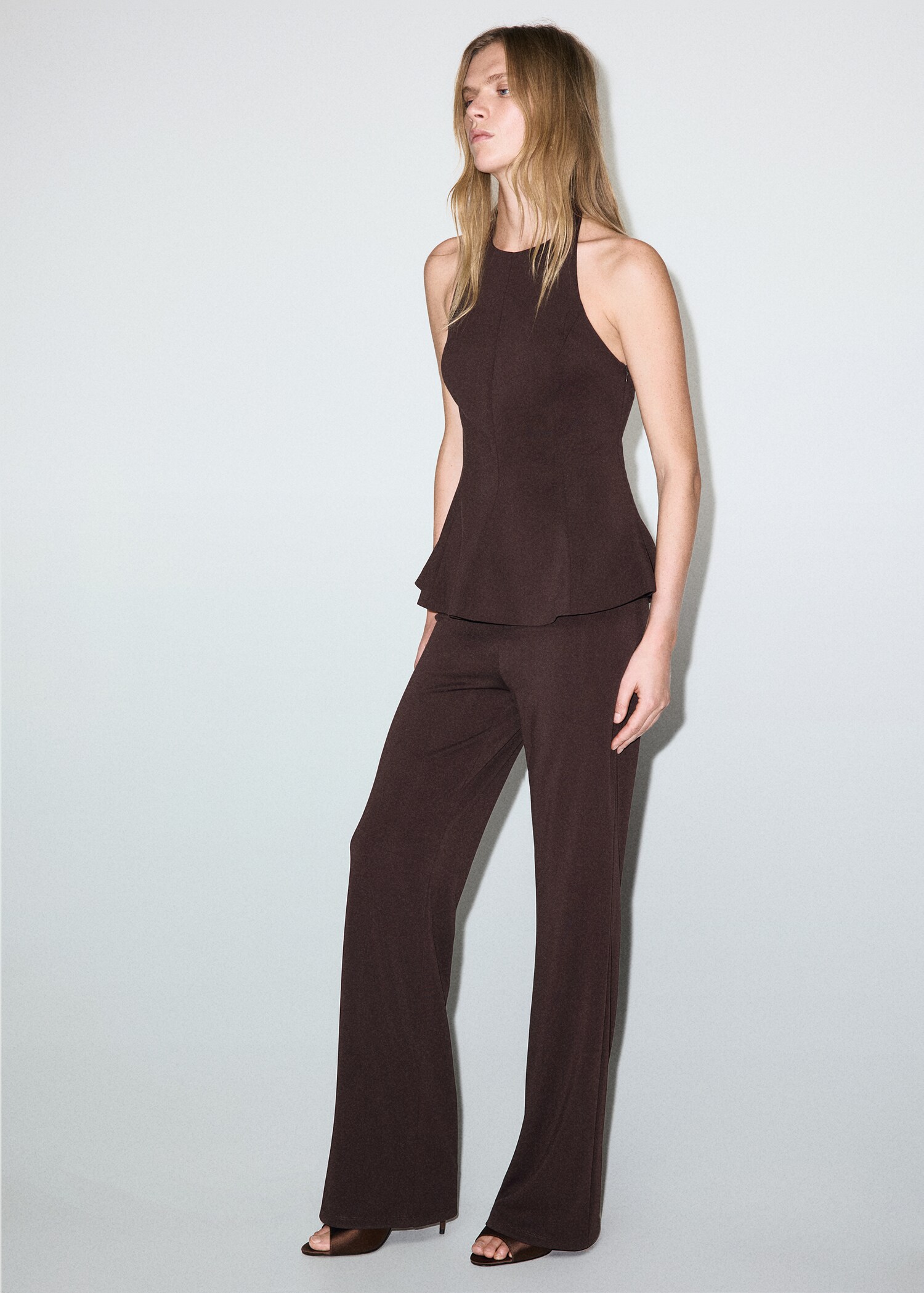 Straight-fit trousers with elastic waist - General plane