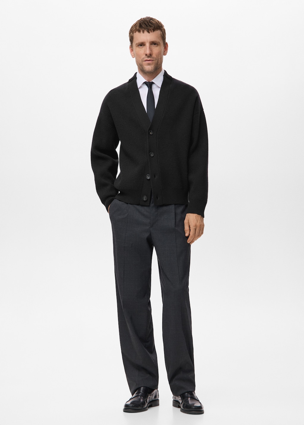 Relaxed-fit knitted cardigan