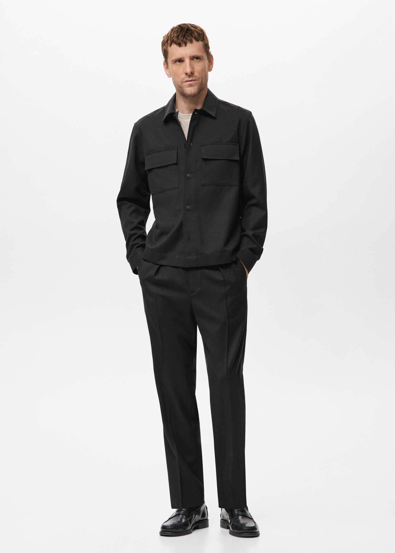 Veste en flanelle avec poches - Plan général