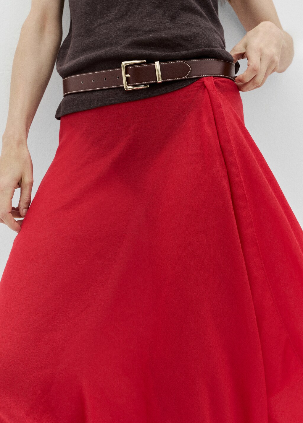 Stitched belt with square buckle - image 5