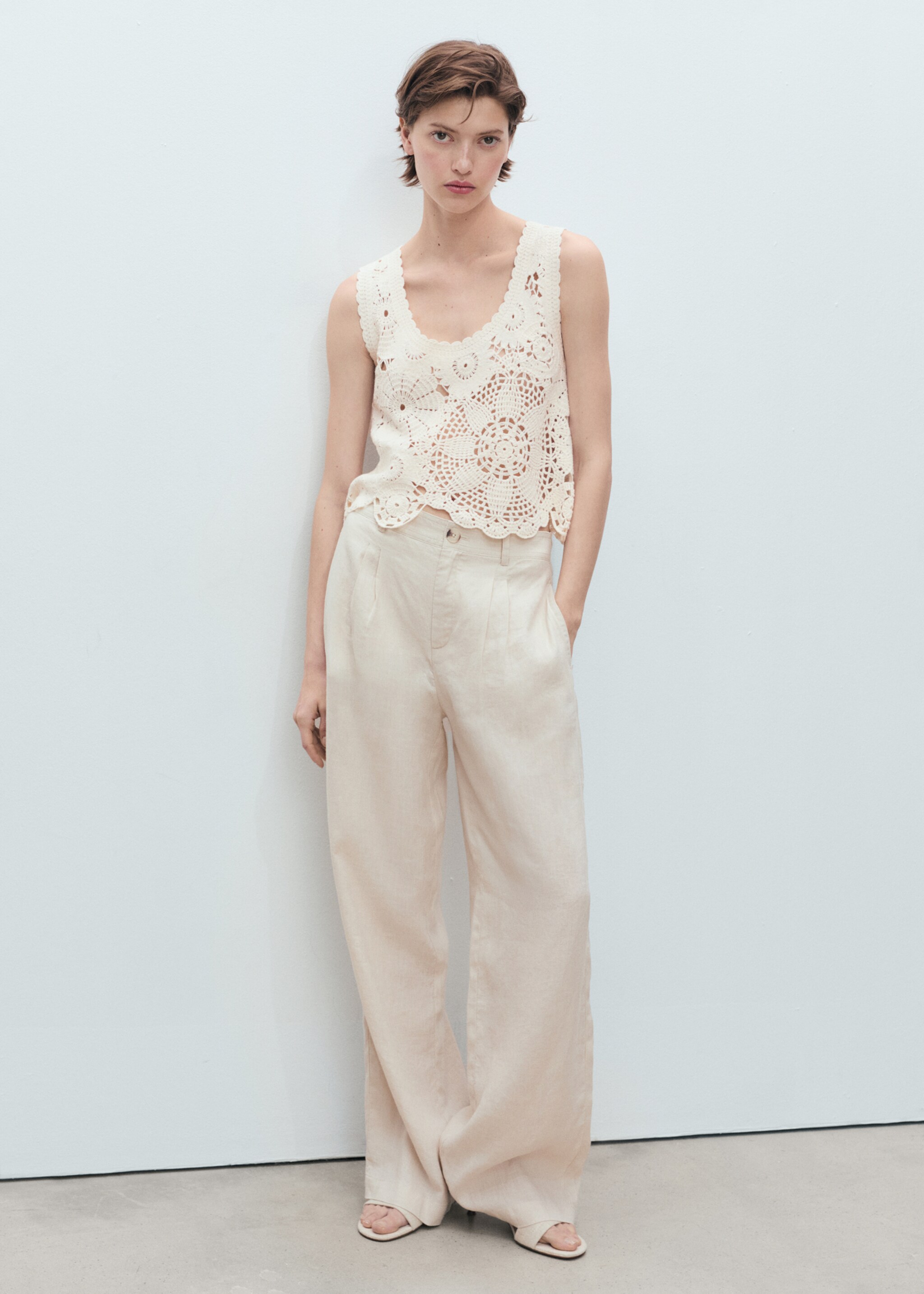 Top crochet flores - Plano general