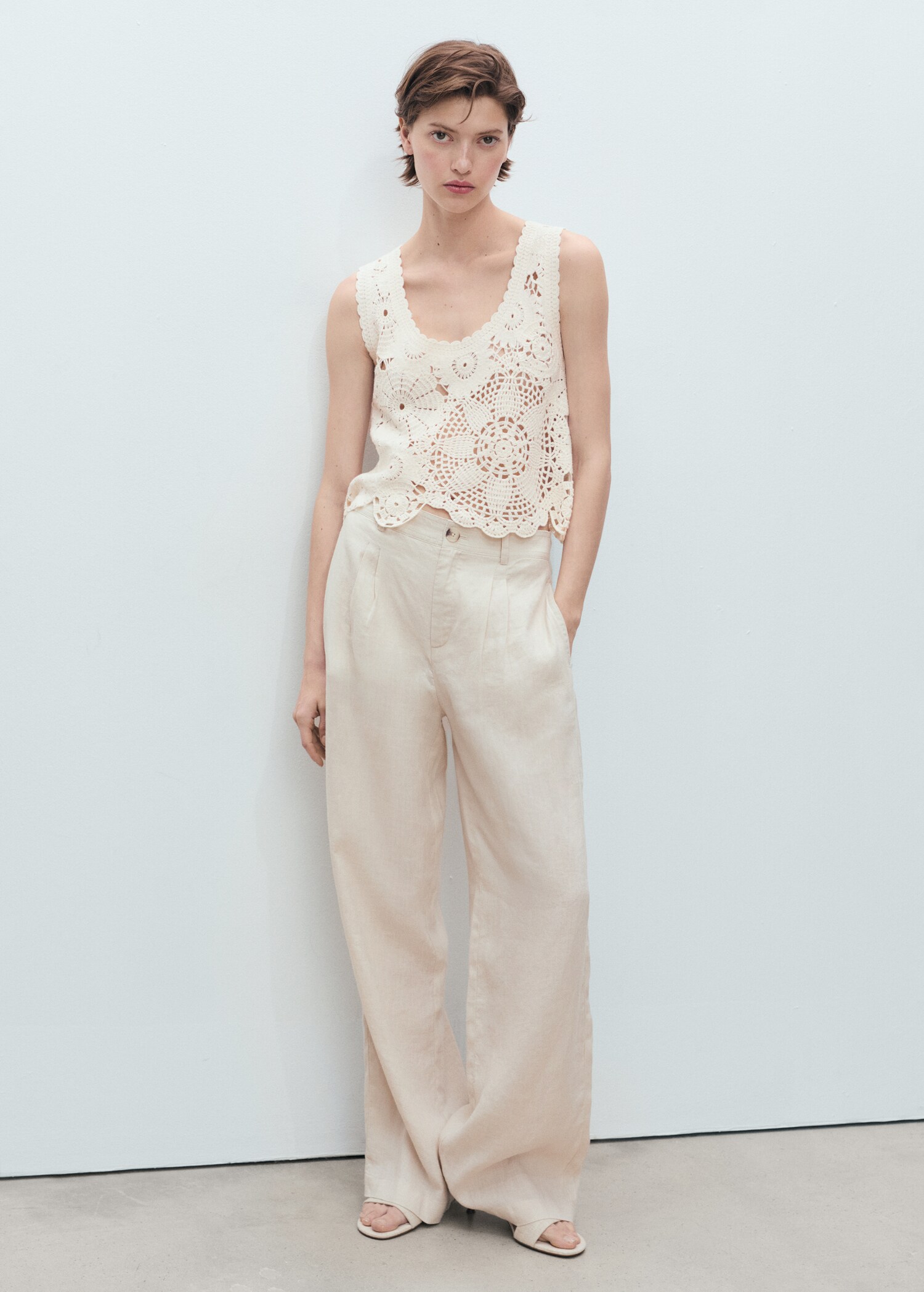 Top crochet flores - Plano general
