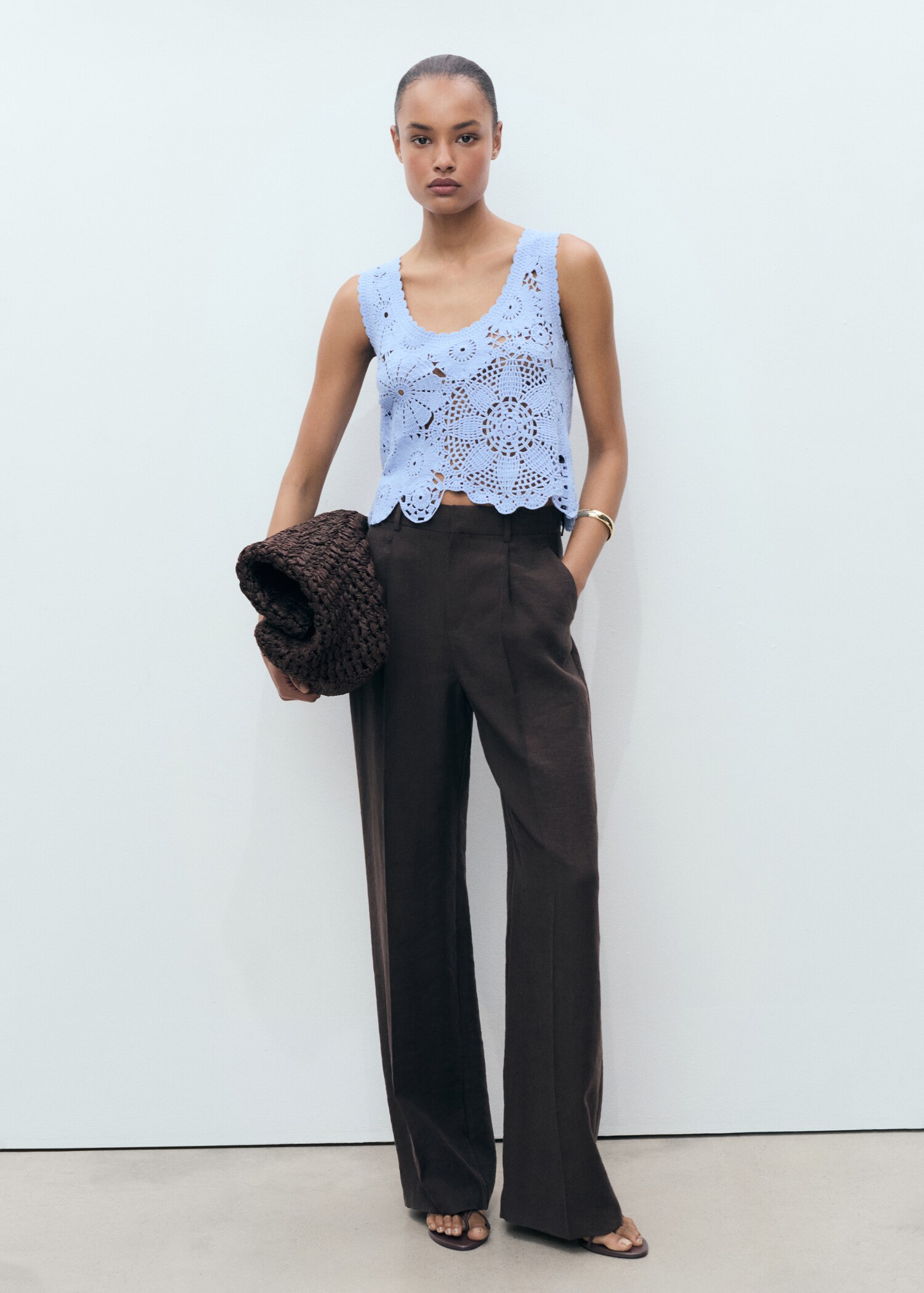 Top crochet flores - Plano general