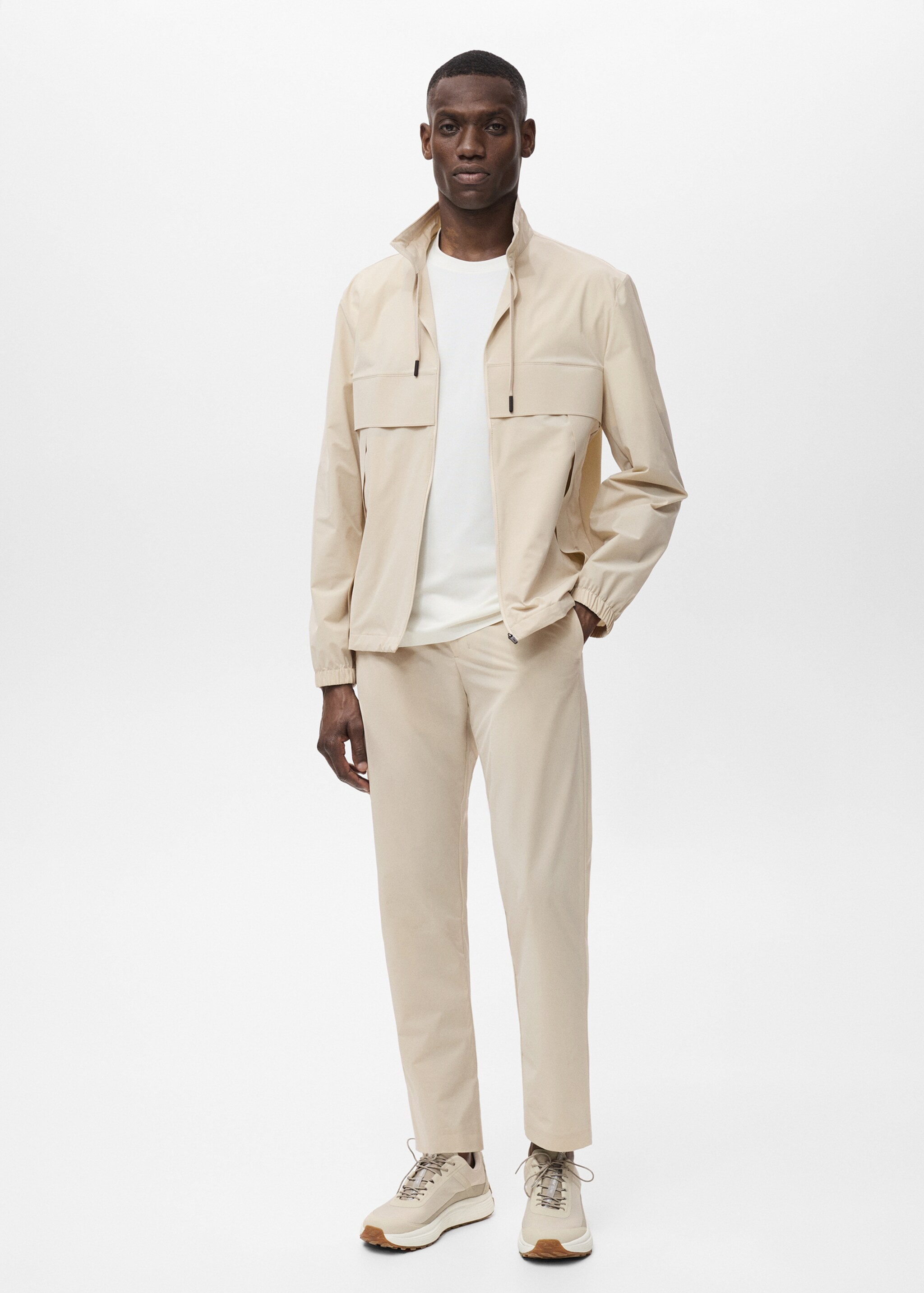 Slim-fit water-repellent trousers - General plane