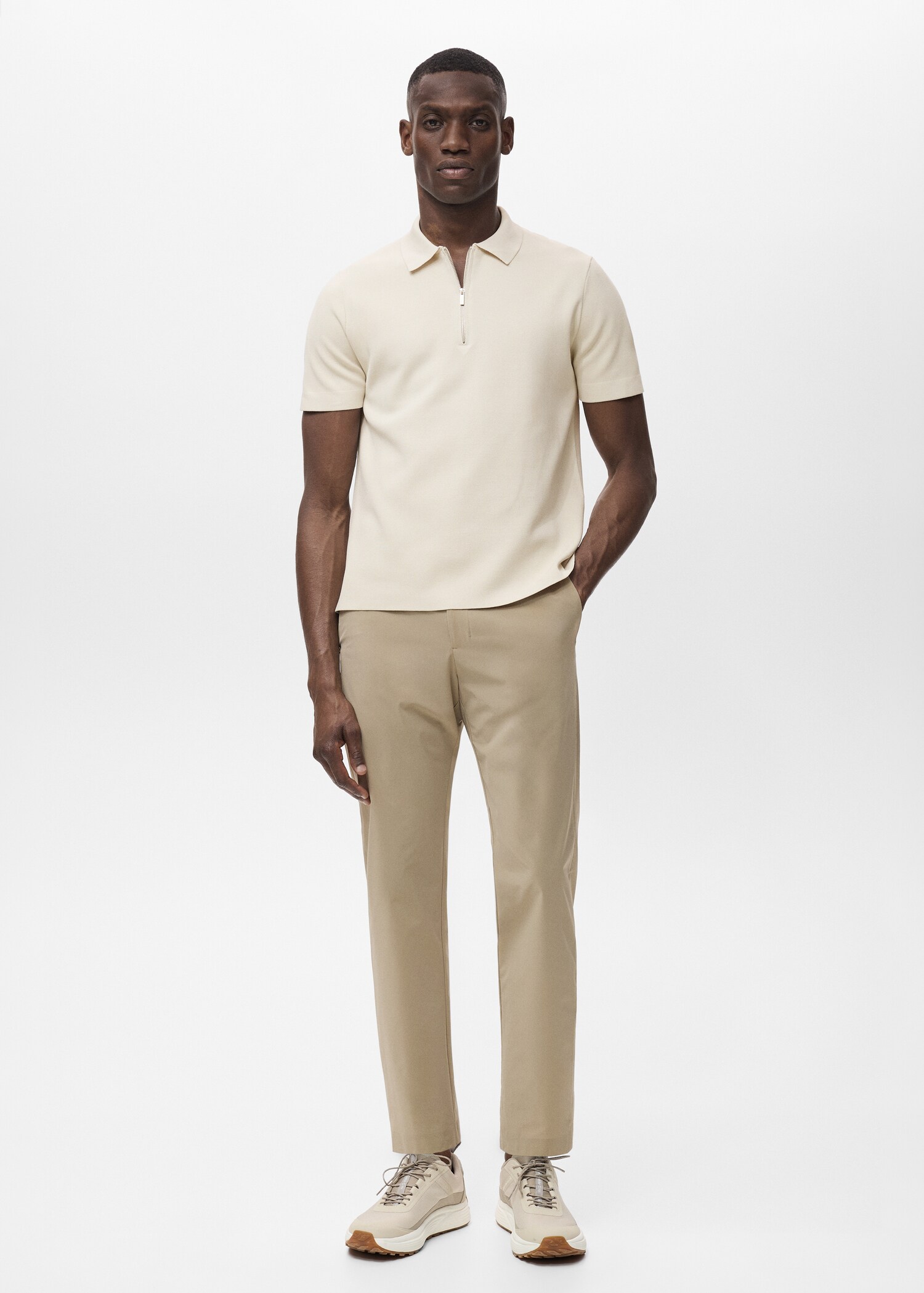 Slim-fit water-repellent pants - General plane