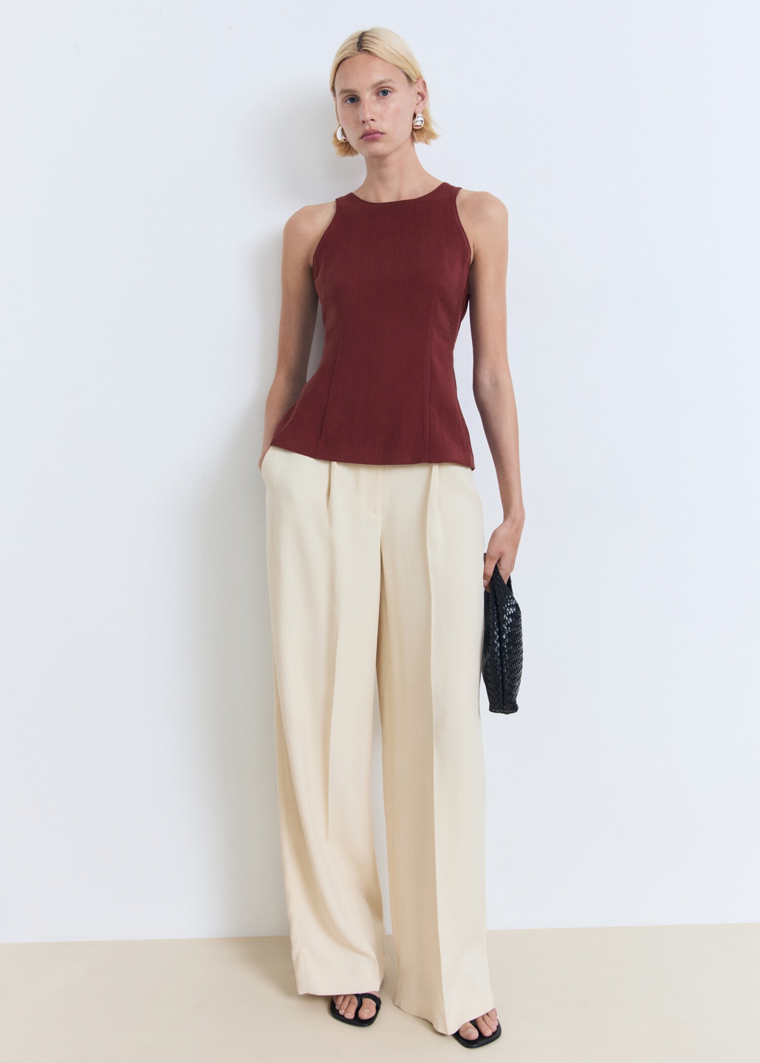 Top evasé cuello halter - Plano general