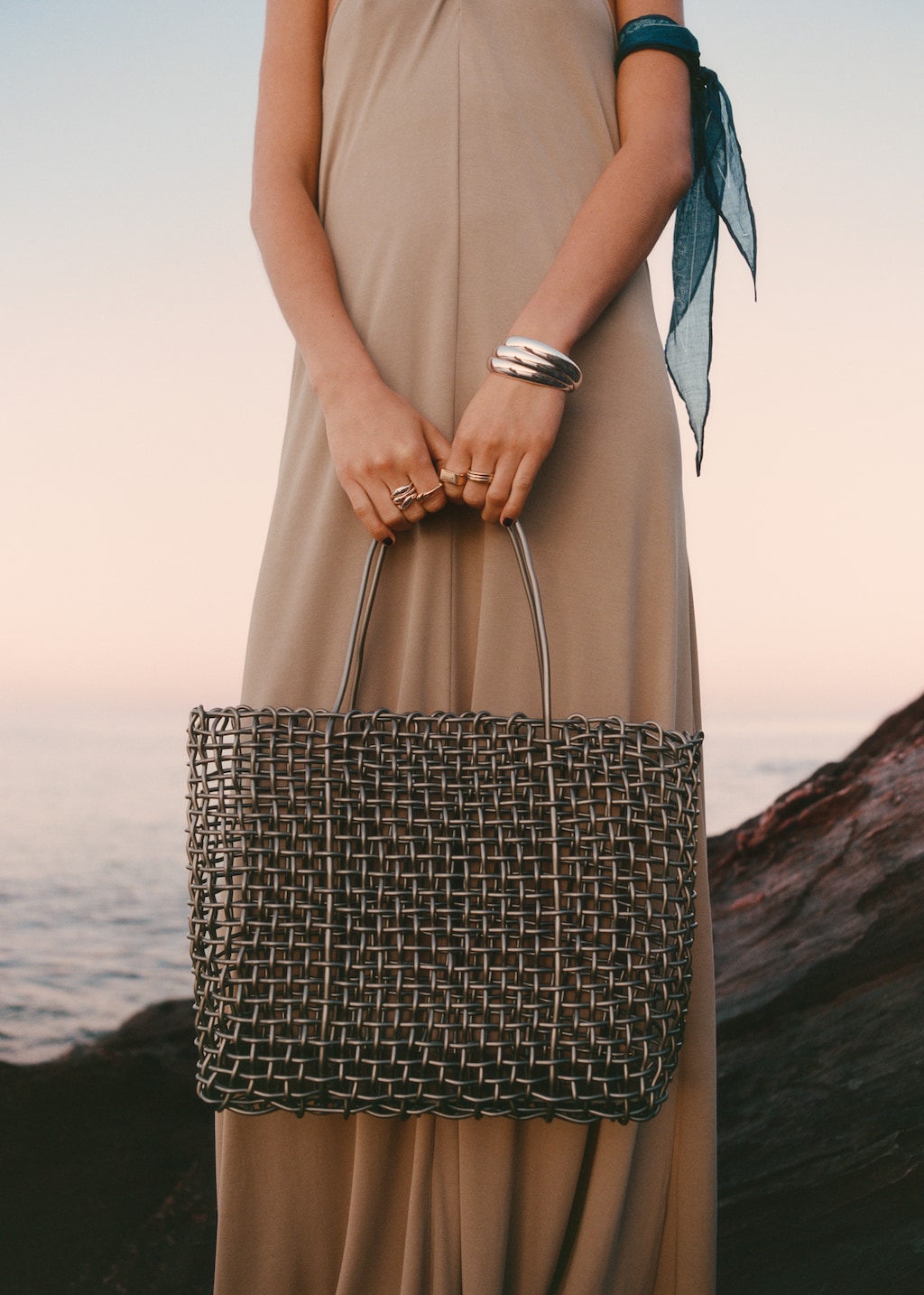 Braided shoulder bag